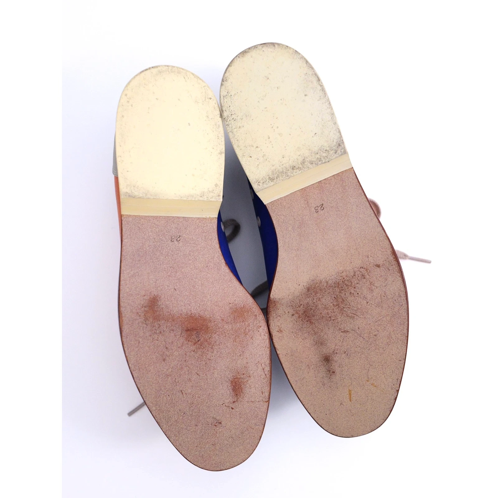 COMME DES GARÇONS Derbies en cuir Marine vintage, passéist — photo 13