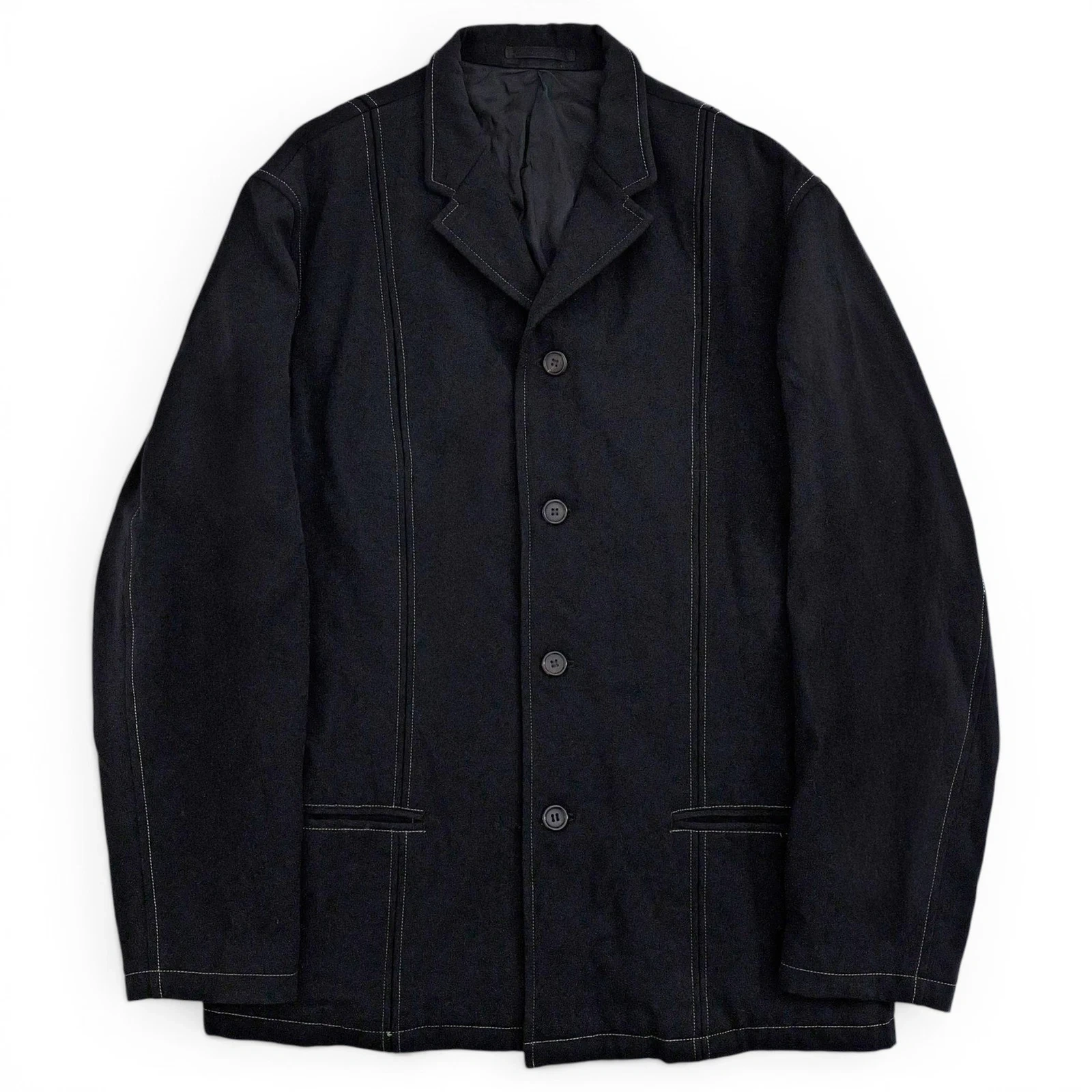 YOHJI YAMAMOTO Gilet en laine Noir vintage, passéist — photo 1