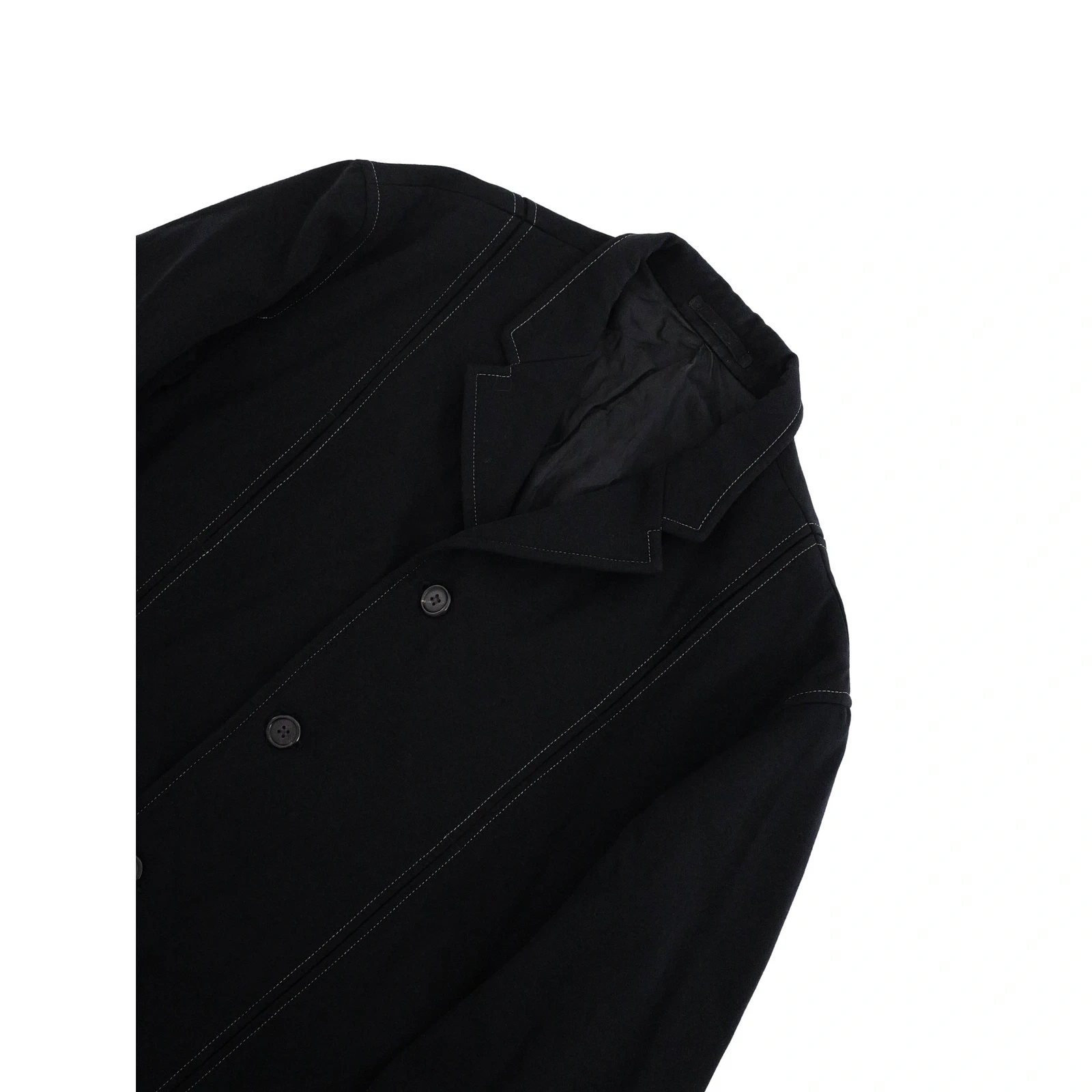 YOHJI YAMAMOTO Gilet en laine Noir vintage, passéist — photo 2