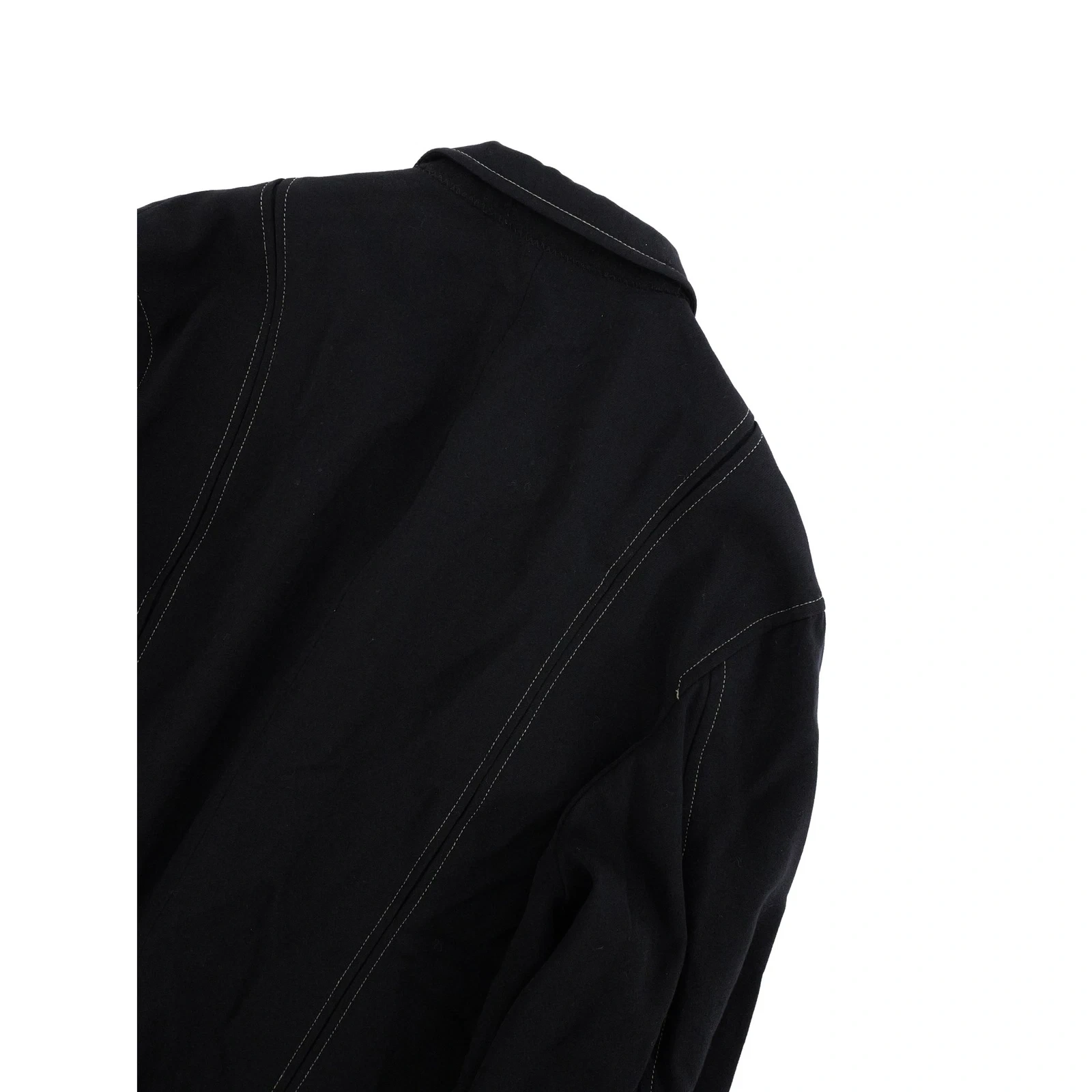 YOHJI YAMAMOTO Gilet en laine Noir vintage, passéist — photo 14