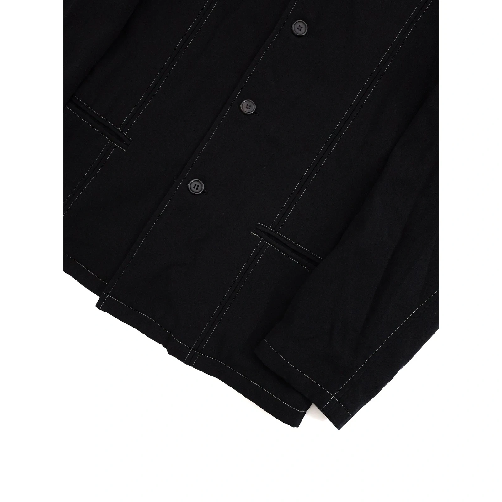 YOHJI YAMAMOTO Gilet en laine Noir vintage, passéist — photo 3