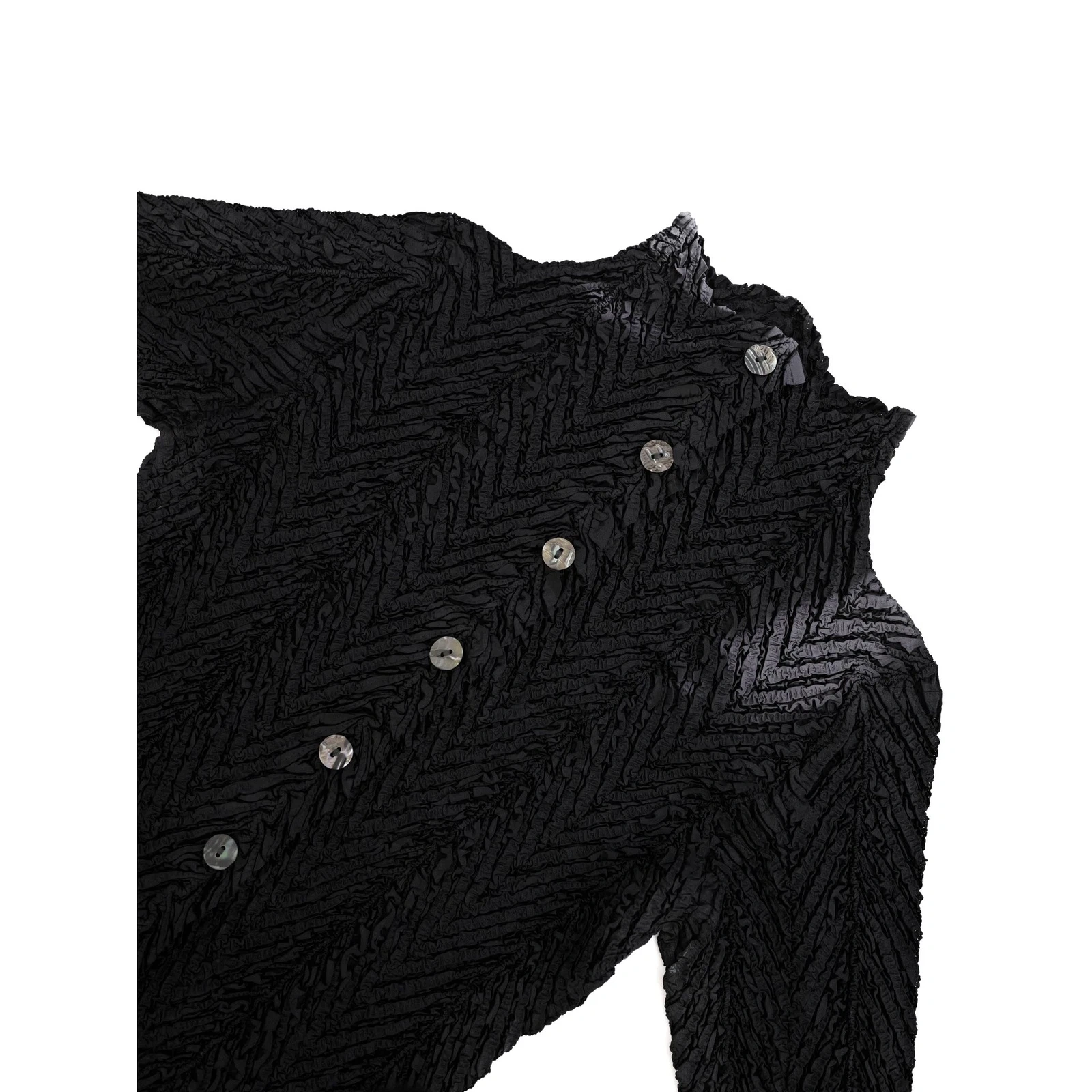 YOSHIKI HISHINUMA Blouse Noir vintage, passéist — photo 2