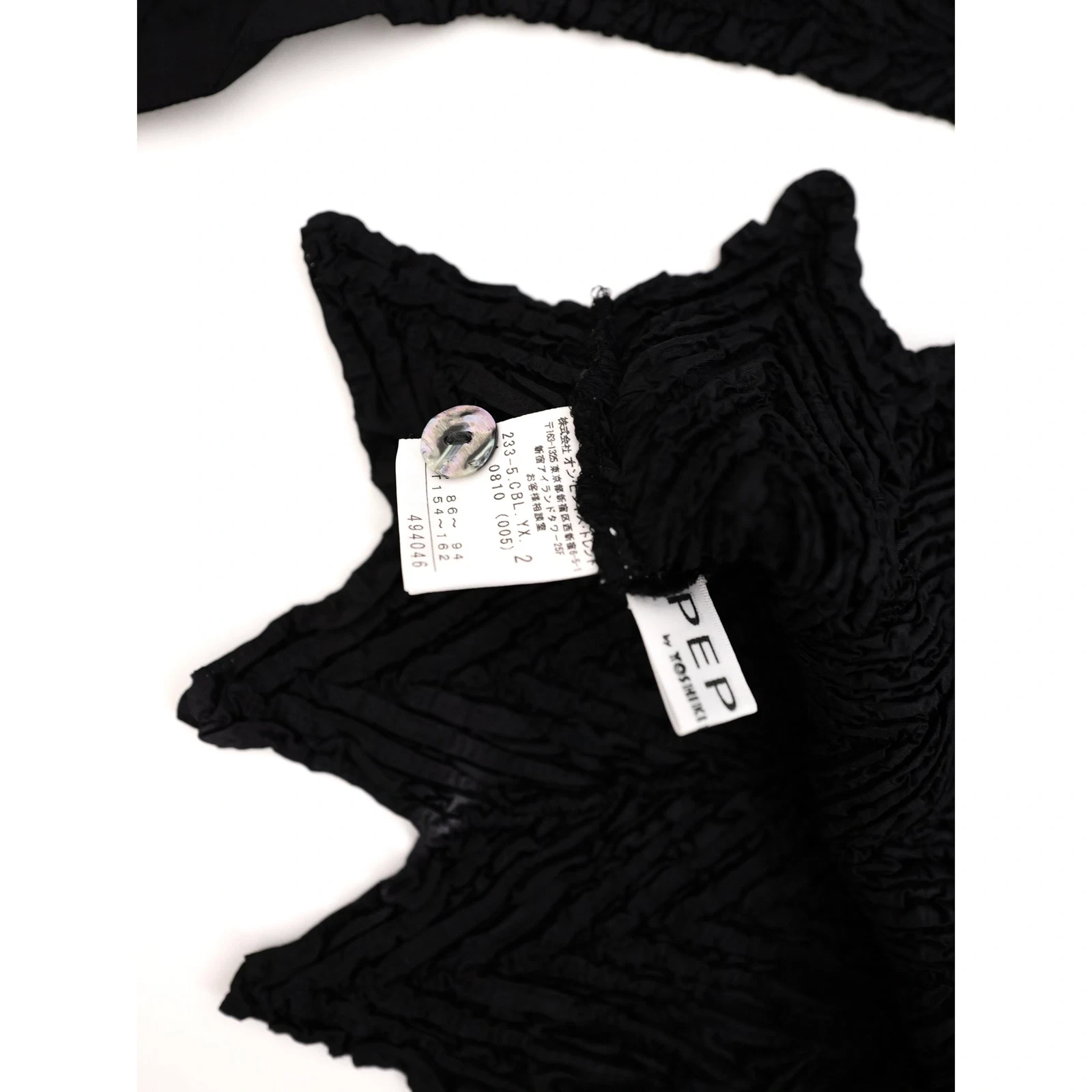 YOSHIKI HISHINUMA Blouse Noir vintage, passéist — photo 11