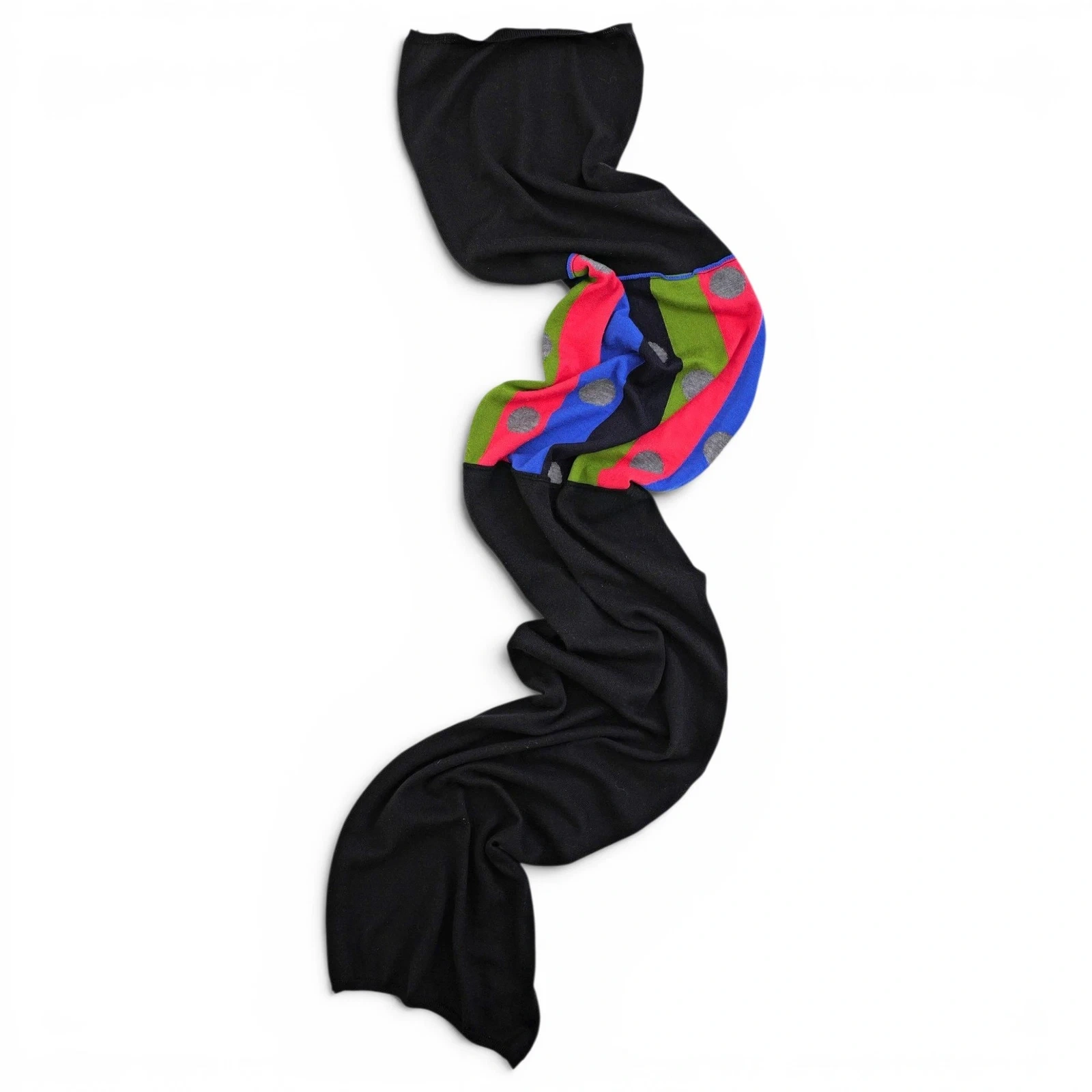 COMME DES GARÇONS Echarpe en laine Noir vintage, passéist — photo 1