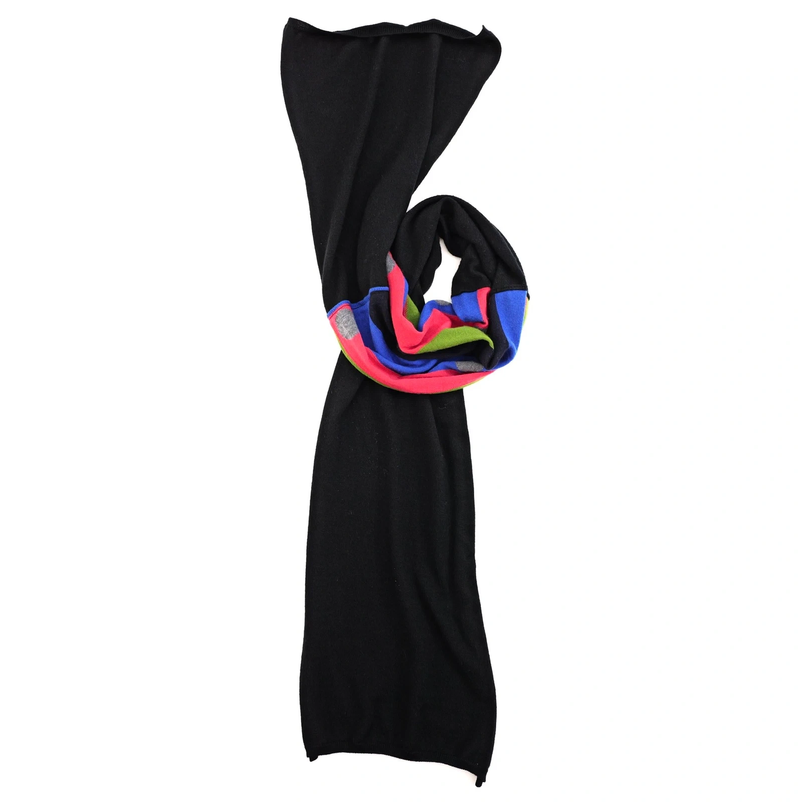 COMME DES GARÇONS Echarpe en laine Noir vintage, passéist — photo 10