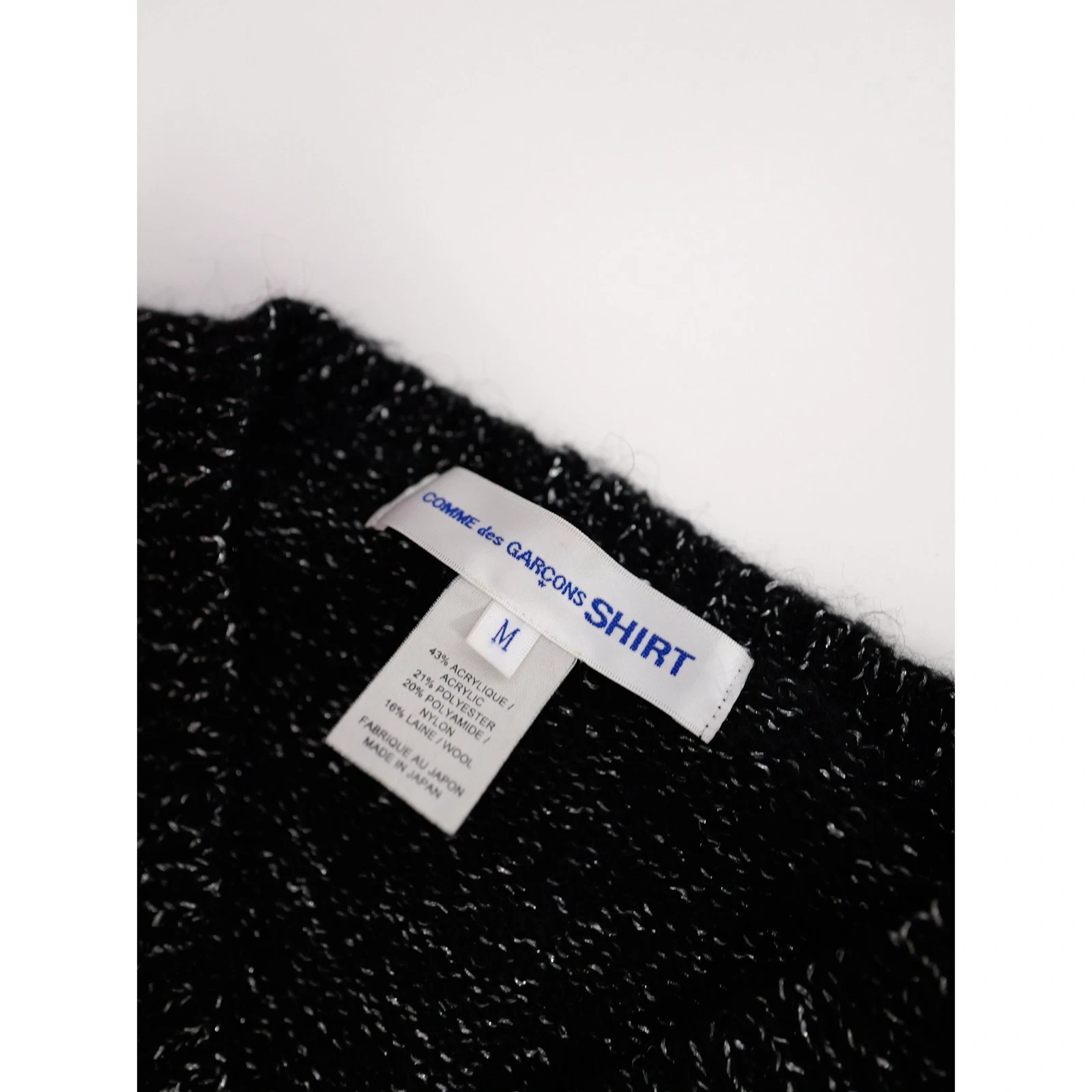 COMME DES GARÇONS Pull Argent vintage, passéist — photo 3