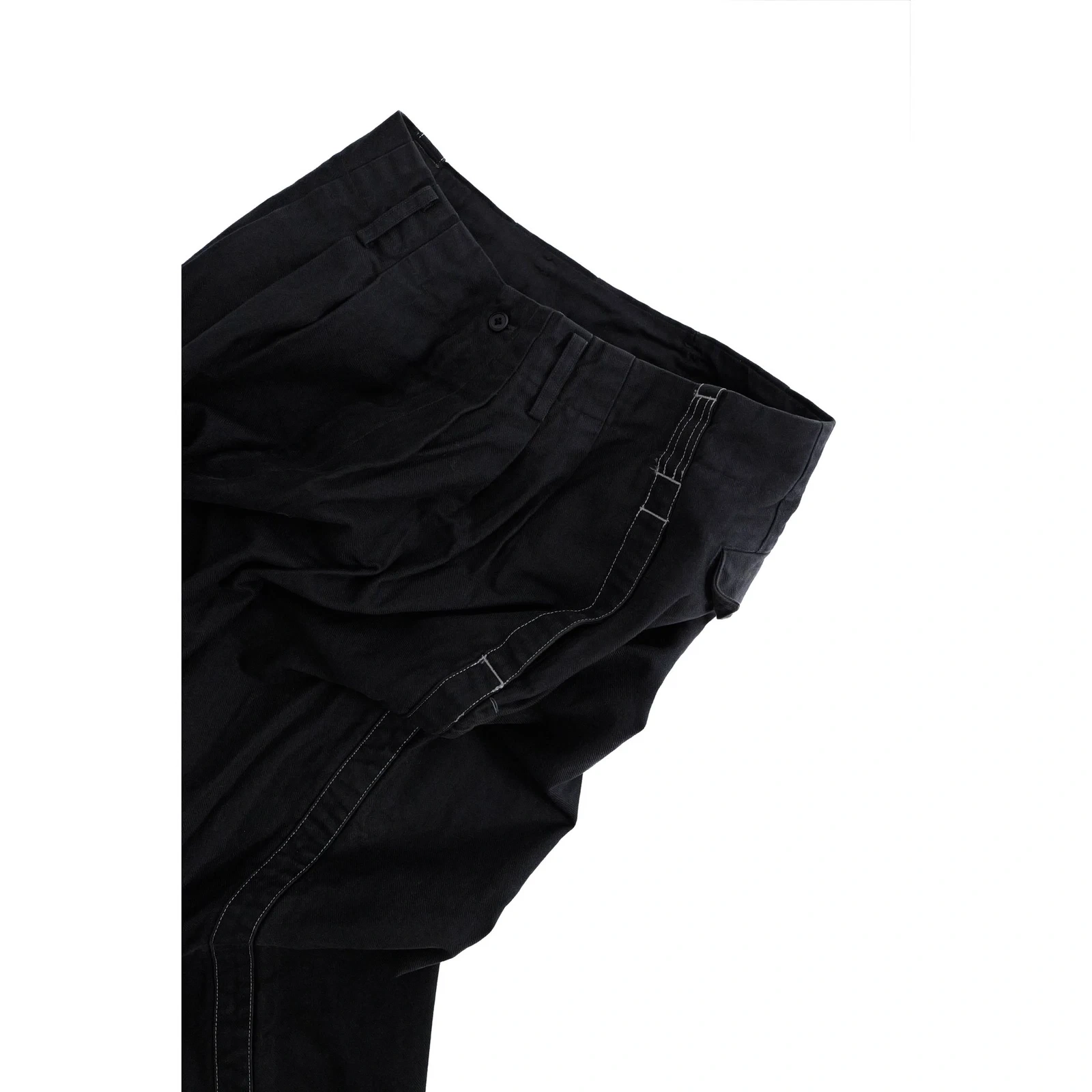 YOHJI YAMAMOTO Pantalon Noir vintage, passéist — photo 2