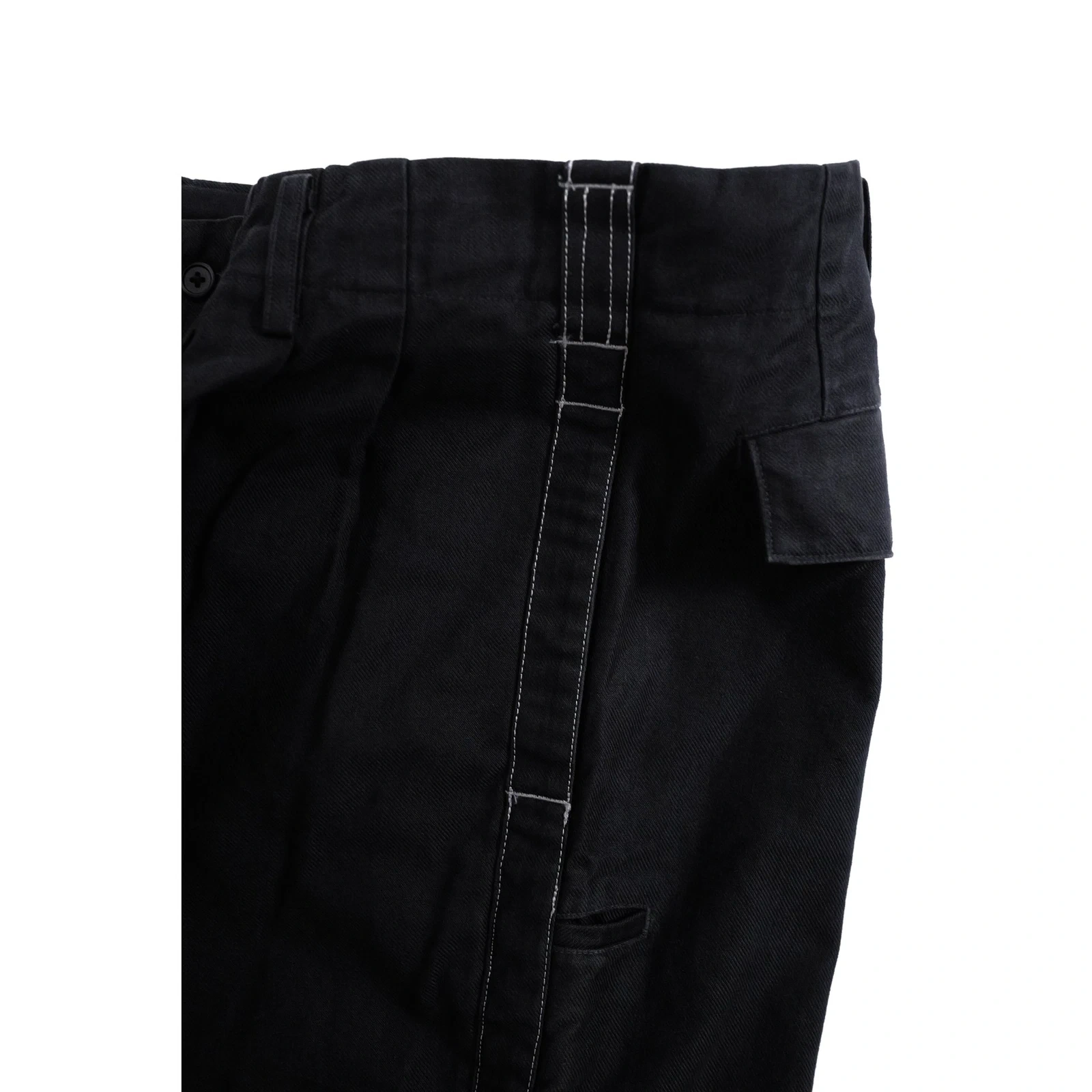 YOHJI YAMAMOTO Pantalon Noir vintage, passéist — photo 4