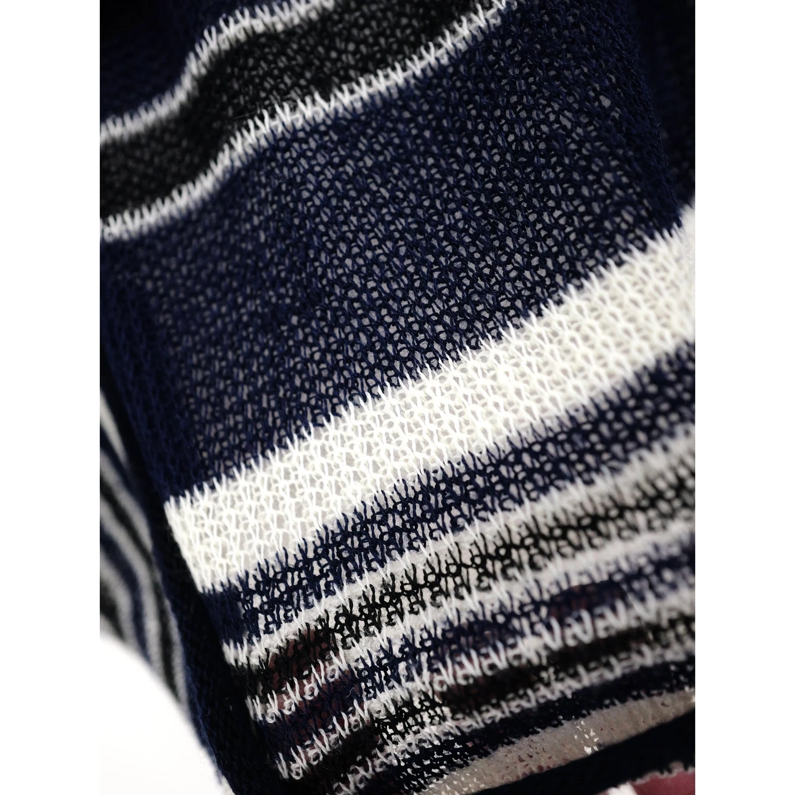 YOHJI YAMAMOTO Pull en lin Marine vintage, passéist — photo 12