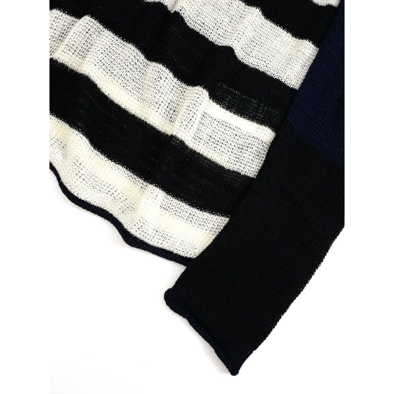YOHJI YAMAMOTO Pull en lin Marine vintage, passéist — photo 5