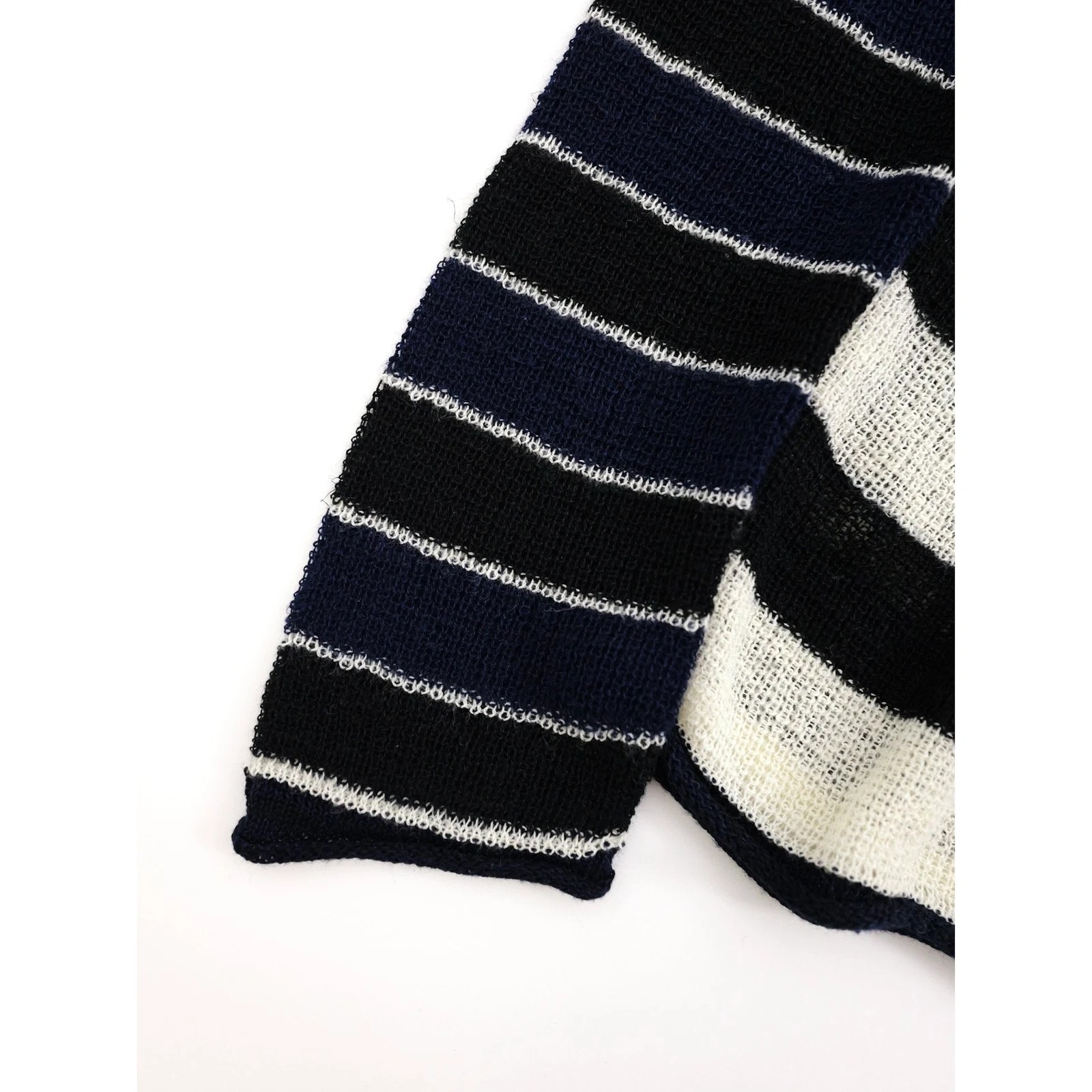 YOHJI YAMAMOTO Pull en lin Marine vintage, passéist — photo 7