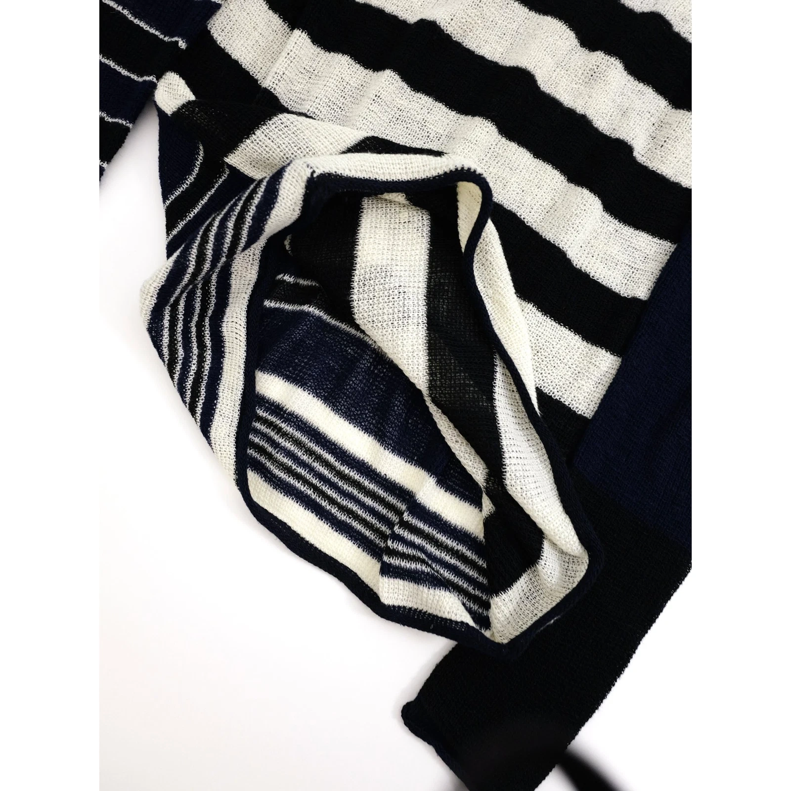 YOHJI YAMAMOTO Pull en lin Marine vintage, passéist — photo 9
