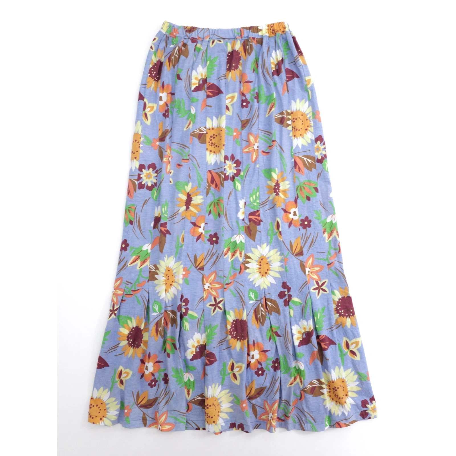 ISSEY MIYAKE Jupe mi-longue Bleu vintage, passéist — photo 11