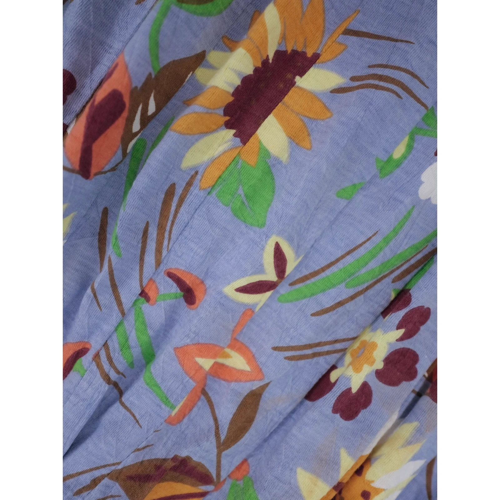 ISSEY MIYAKE Jupe mi-longue Bleu vintage, passéist — photo 6