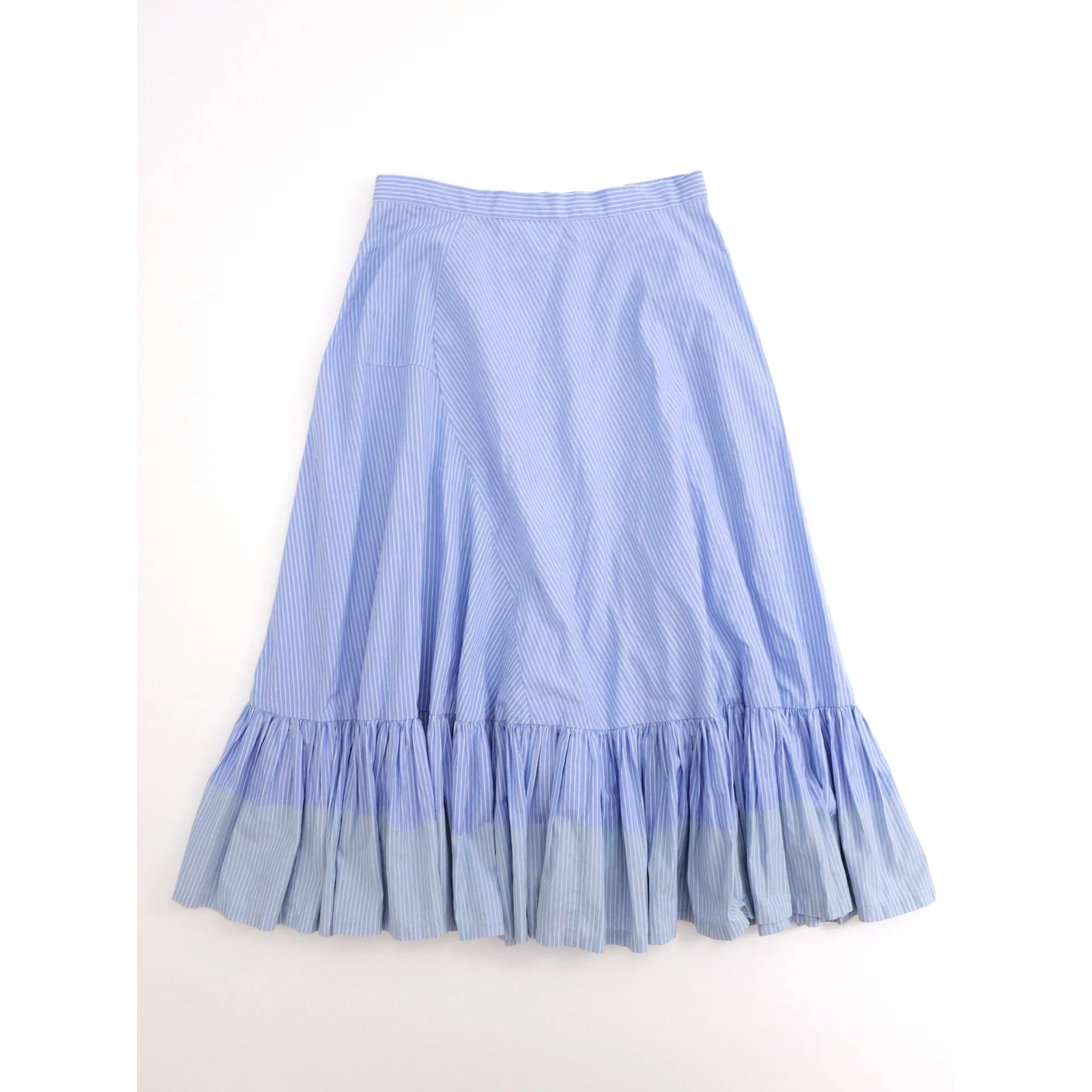 COMME DES GARÇONS Jupe mi-longue Bleu vintage, passéist — photo 14