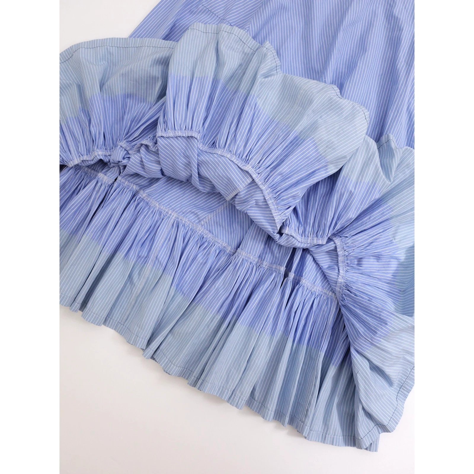 COMME DES GARÇONS Jupe mi-longue Bleu vintage, passéist — photo 10