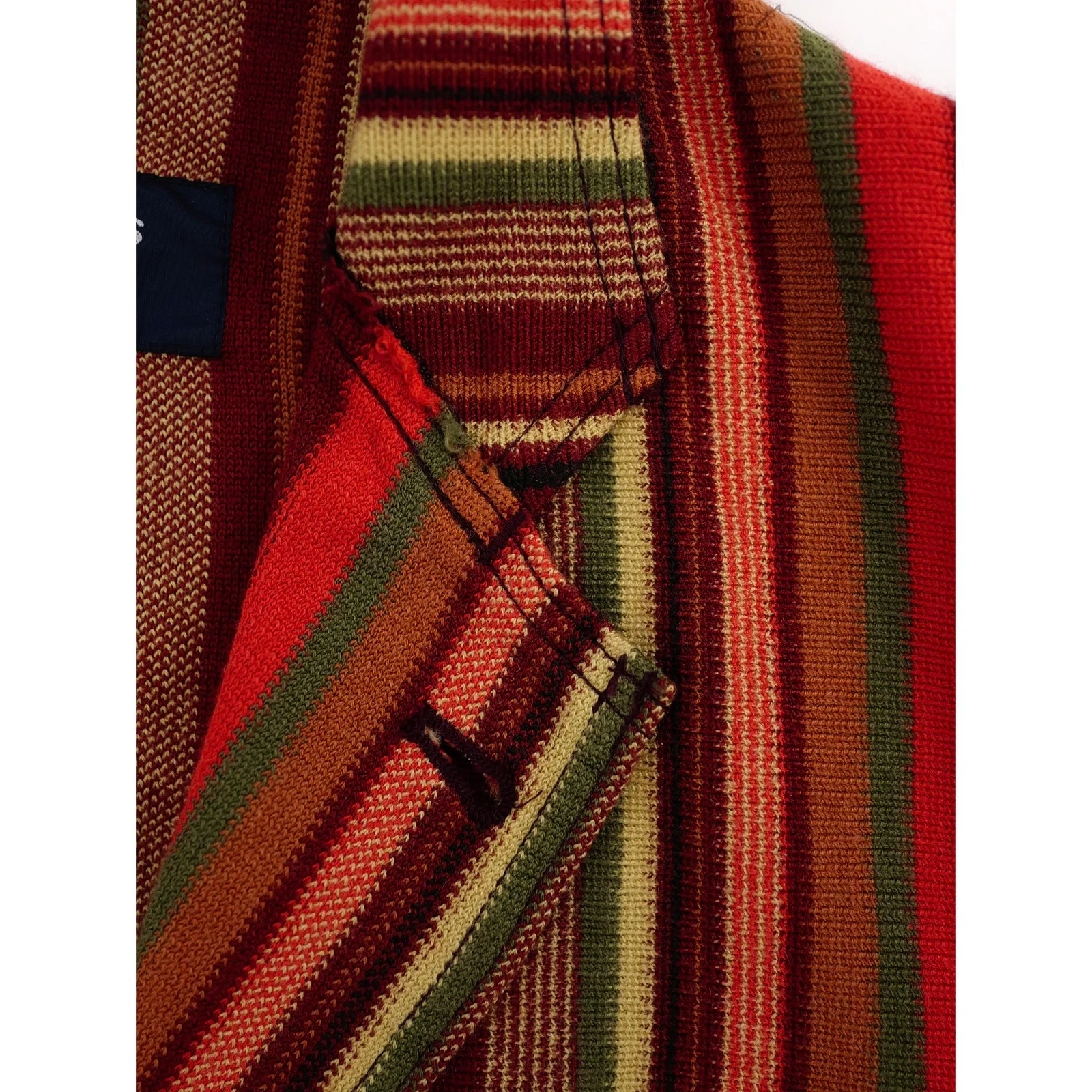COMME DES GARÇONS Gilet en laine Multicolore vintage, passéist — photo 8