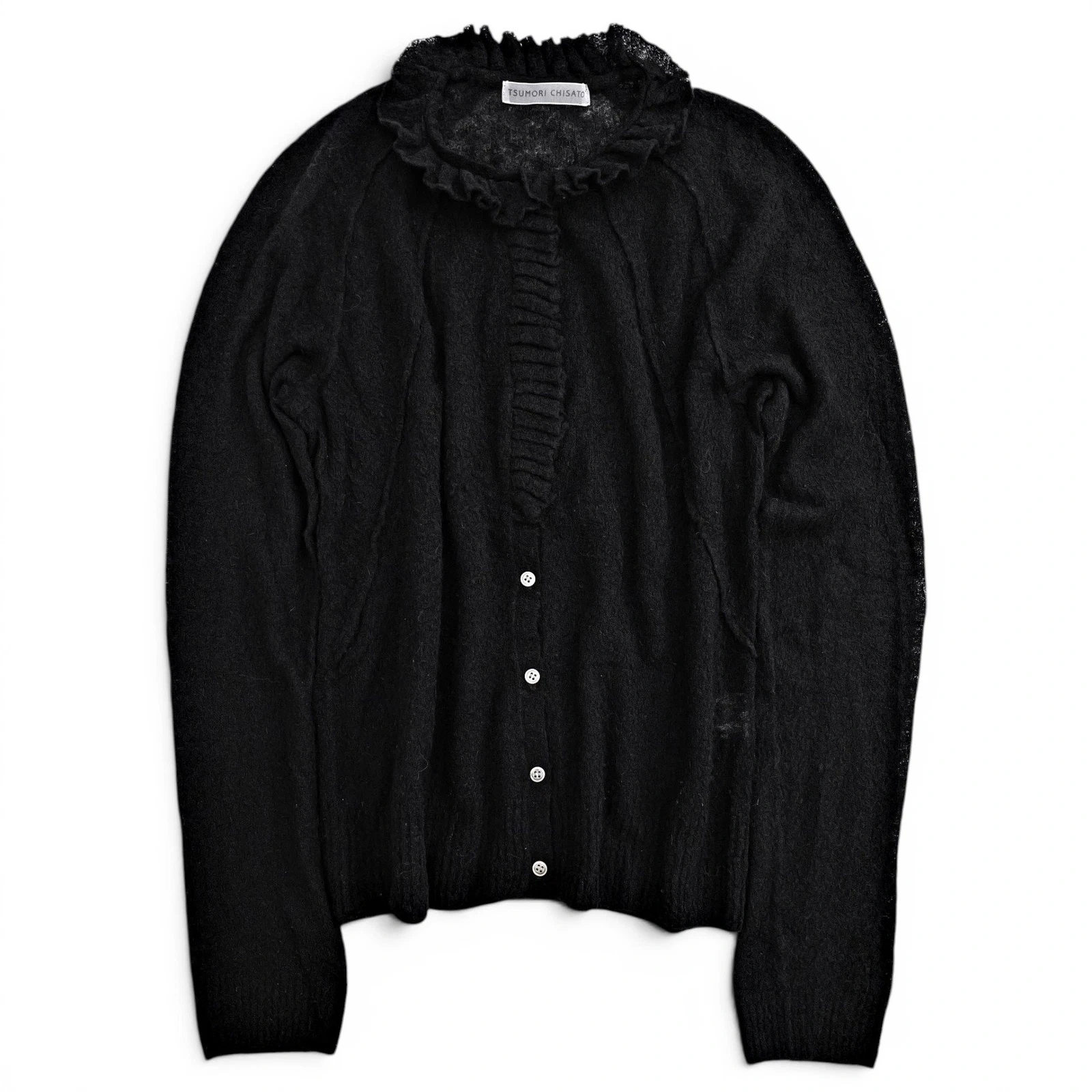 TSUMORI CHISATO Cardigan en laine Noir vintage, passéist — photo 1