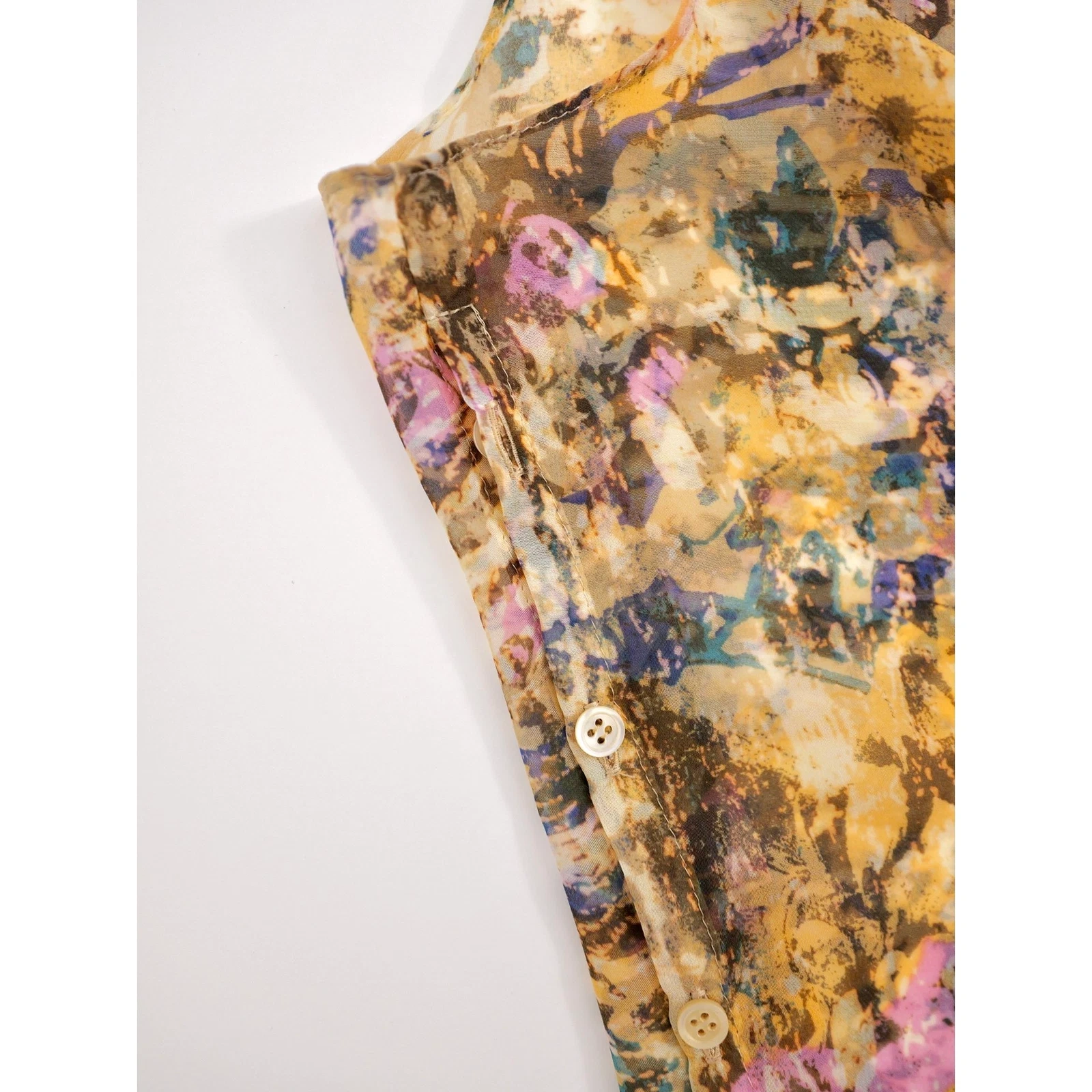 ISSEY MIYAKE Blouse Jaune vintage, passéist — photo 7