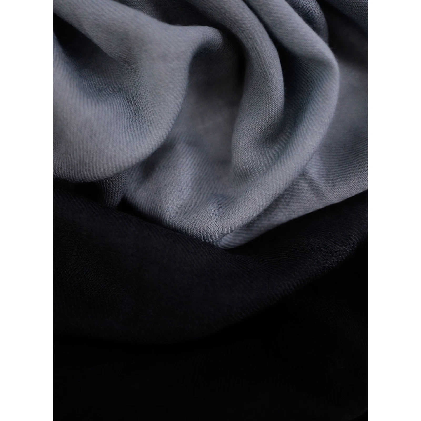 YOHJI YAMAMOTO Echarpe en laine Gris vintage, passéist — photo 6