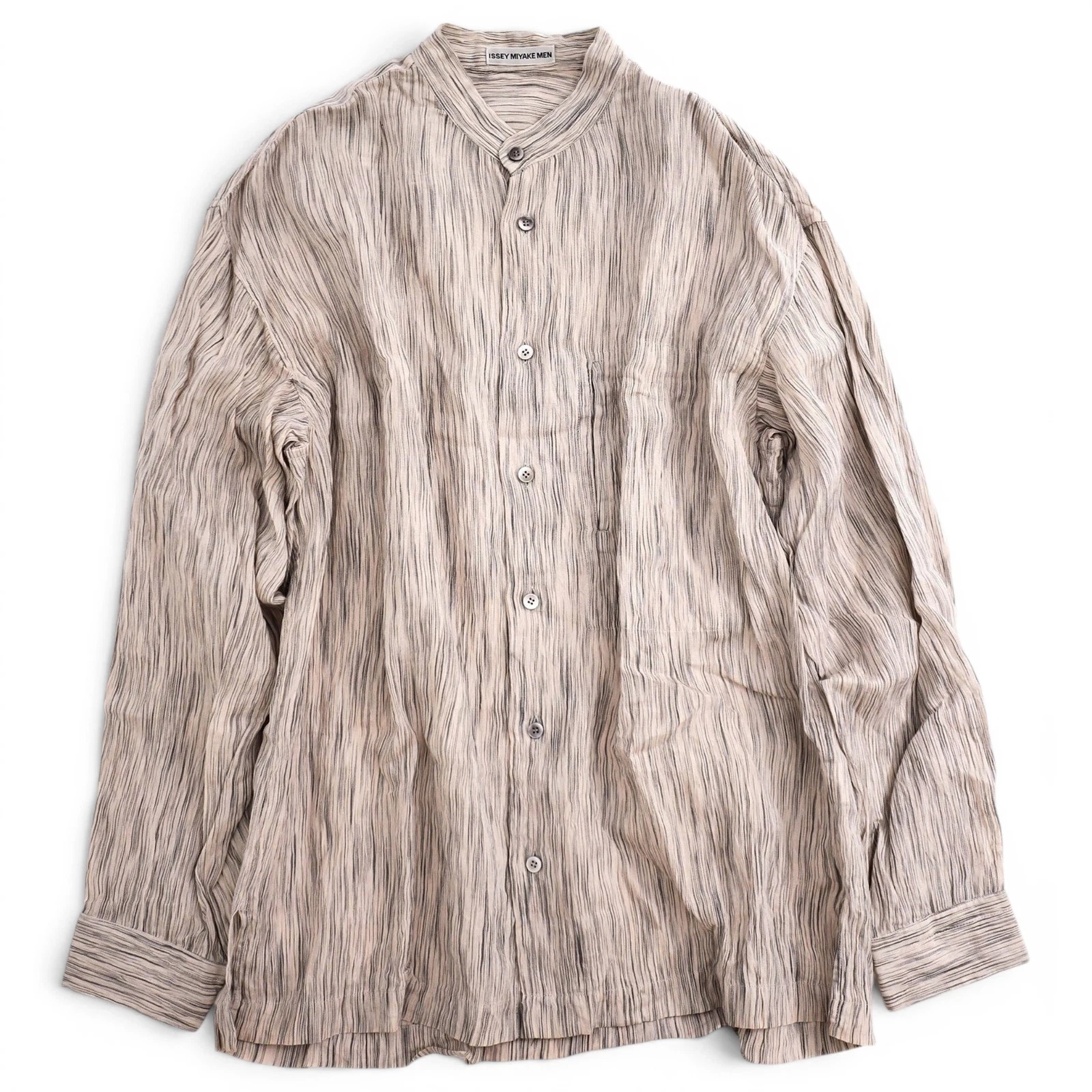 ISSEY MIYAKE Chemise en lin Beige vintage, passéist — photo 1
