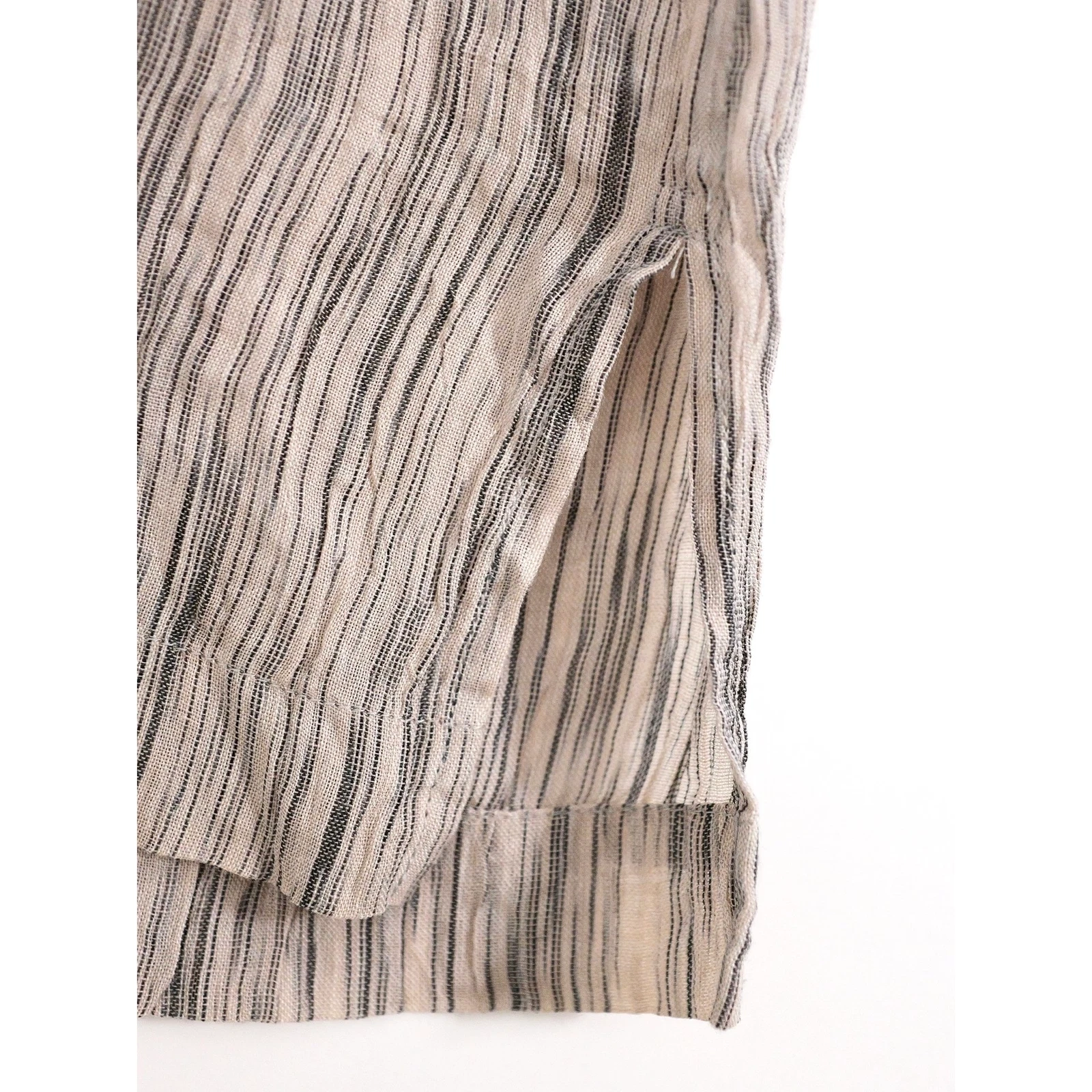 ISSEY MIYAKE Chemise en lin Beige vintage, passéist — photo 11