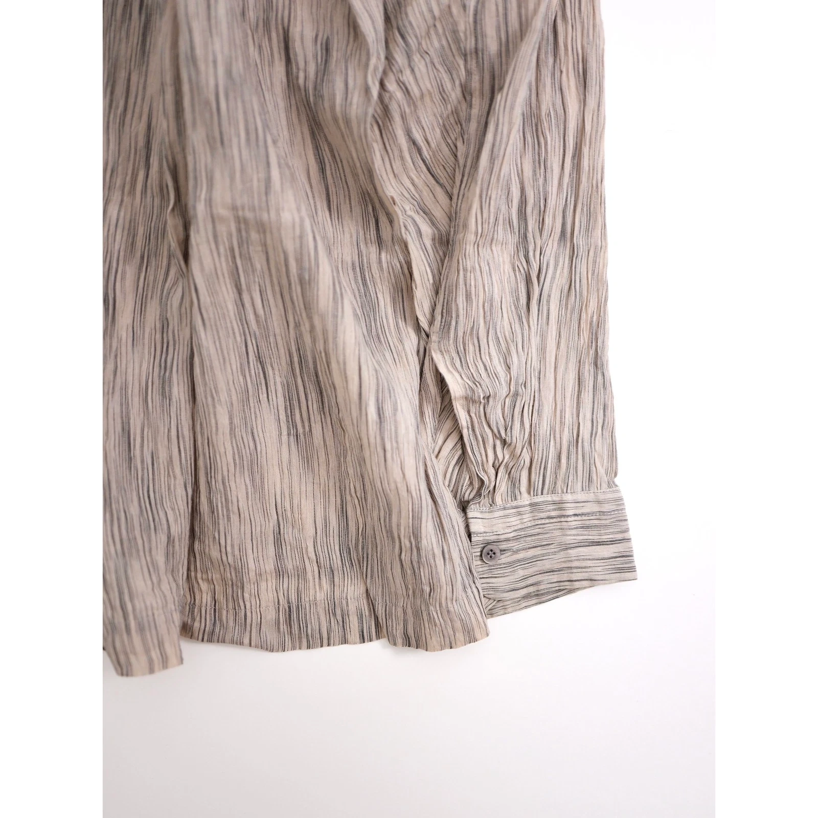 ISSEY MIYAKE Chemise en lin Beige vintage, passéist — photo 15