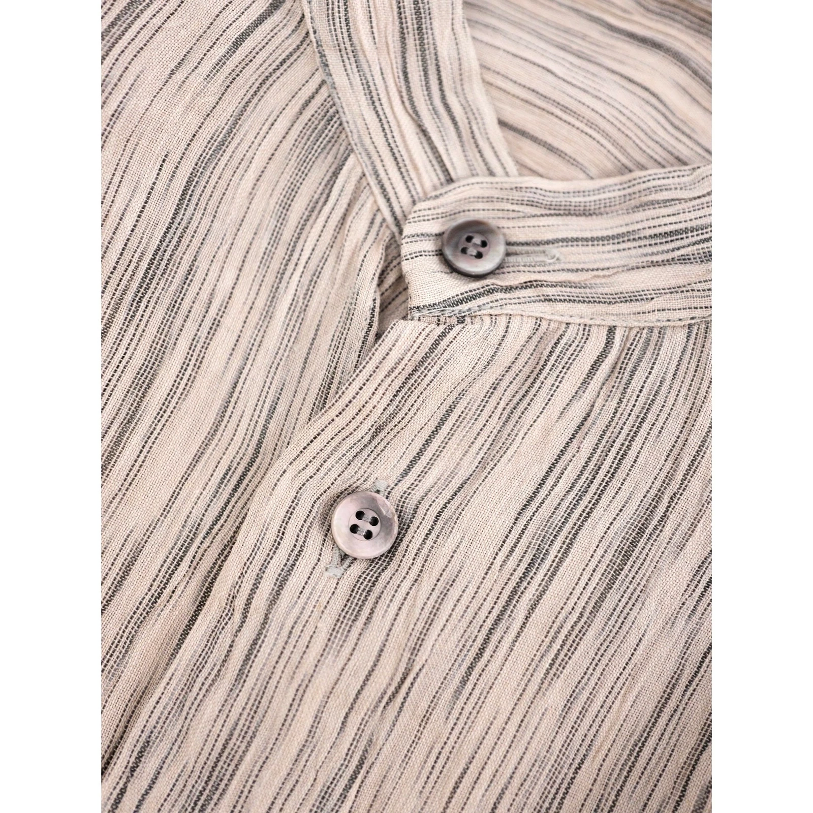 ISSEY MIYAKE Chemise en lin Beige vintage, passéist — photo 4