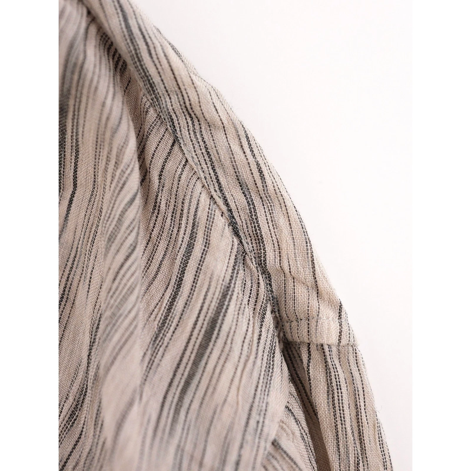 ISSEY MIYAKE Chemise en lin Beige vintage, passéist — photo 8