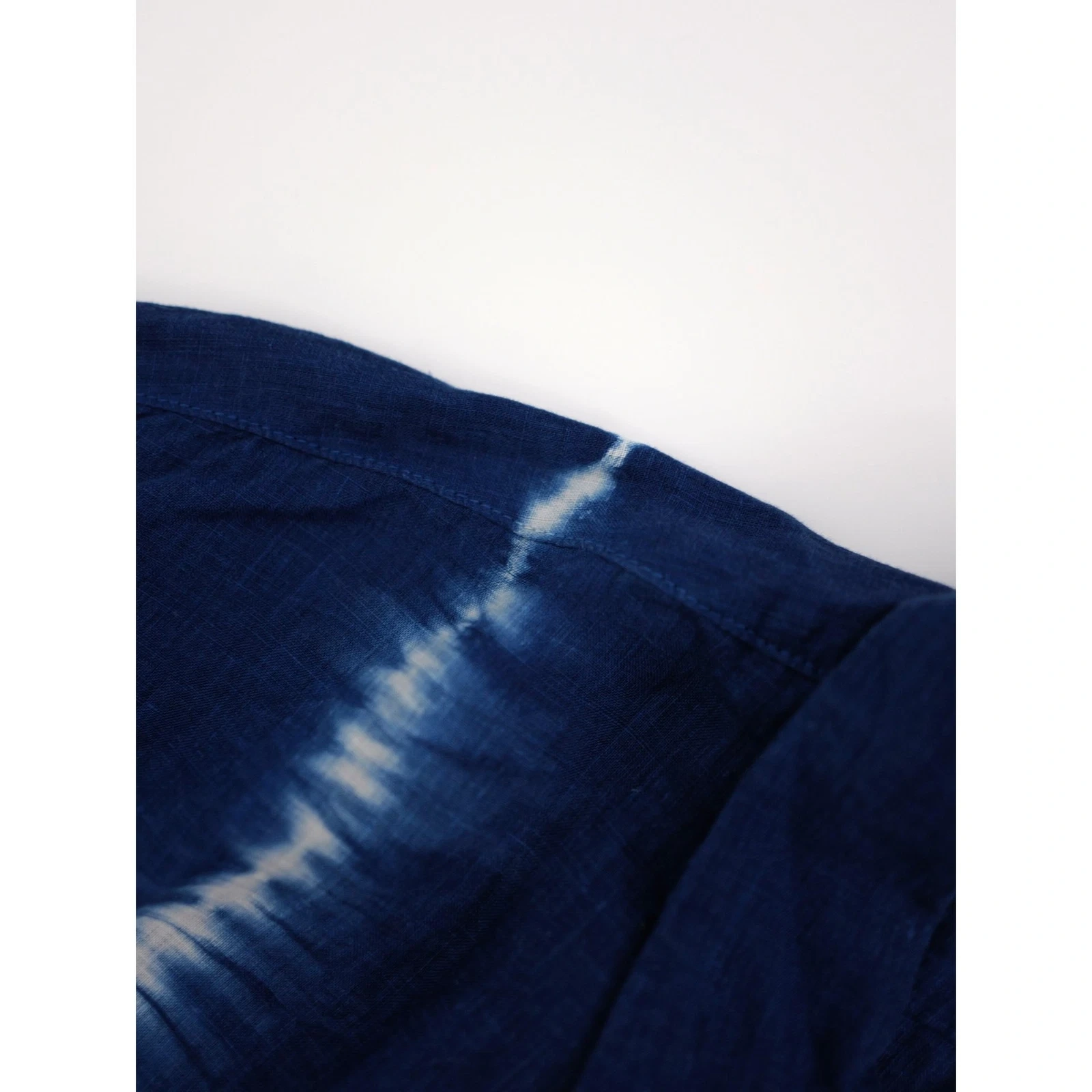 TIGRE BROCANTE Chemise en lin Marine vintage, passéist — photo 11