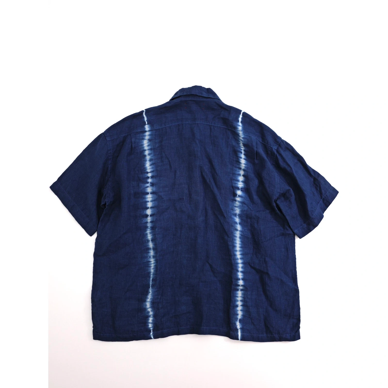 TIGRE BROCANTE Chemise en lin Marine vintage, passéist — photo 14