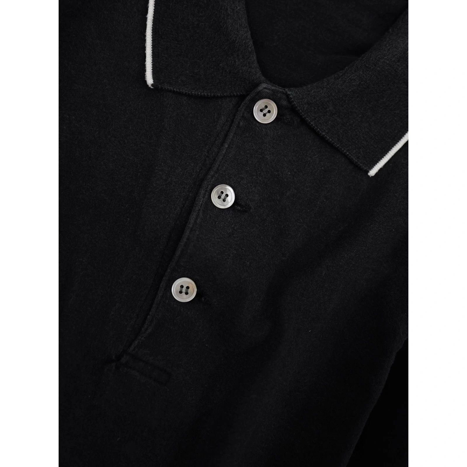 YOHJI YAMAMOTO Polo Noir vintage, passéist — photo 4