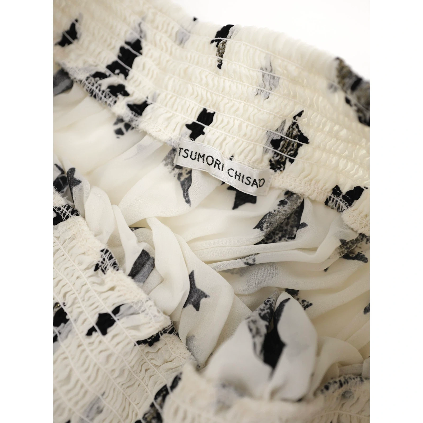TSUMORI CHISATO Mini jupe Blanc vintage, passéist — photo 13