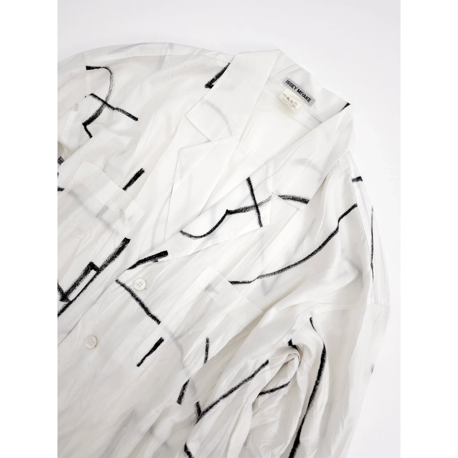 ISSEY MIYAKE Veste Blanc vintage, passéist — photo 2