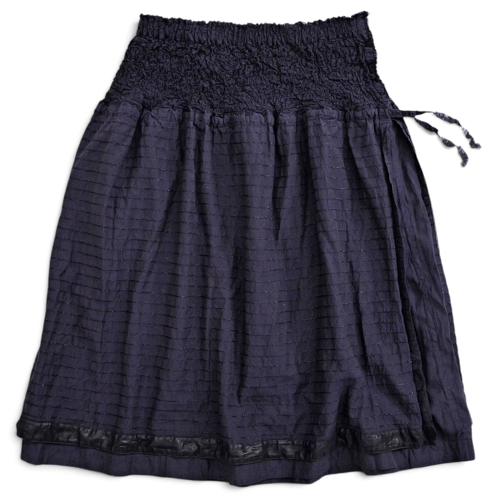 ISSEY MIYAKE Jupe mi-longue Marine vintage, passéist — photo 1