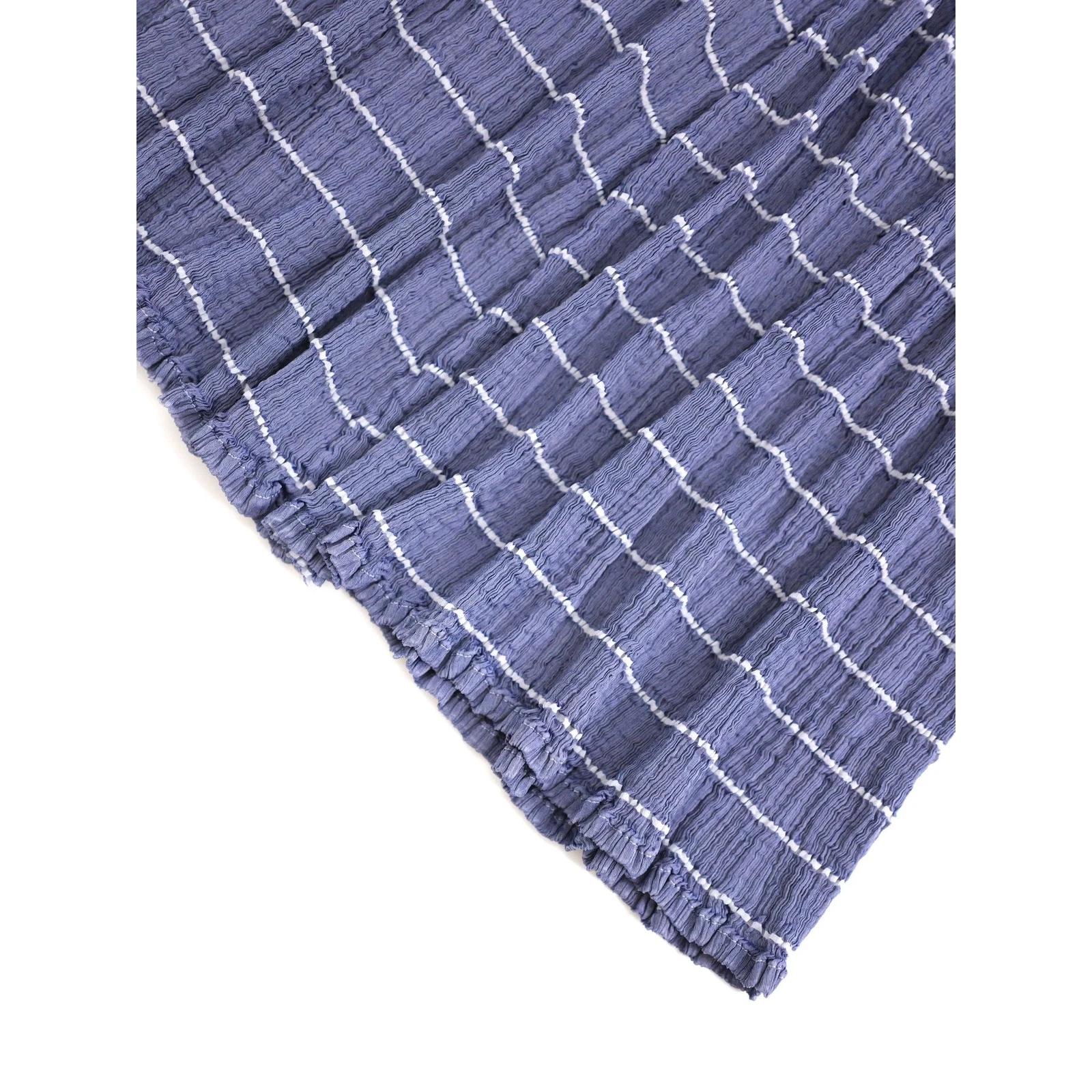 ISSEY MIYAKE Jupe mi-longue Bleu vintage, passéist — photo 12
