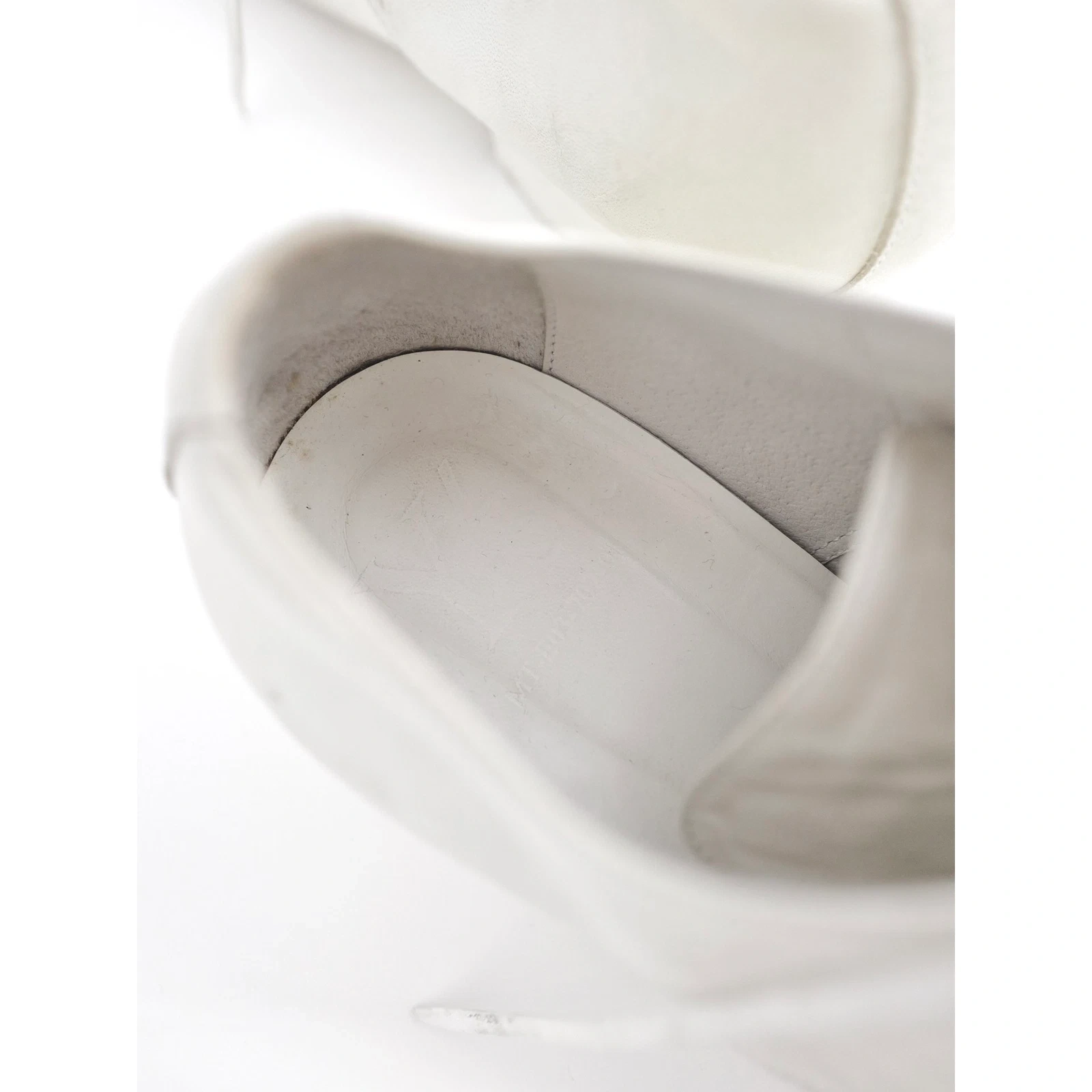 YOHJI YAMAMOTO Derbies en cuir Blanc vintage, passéist — photo 10