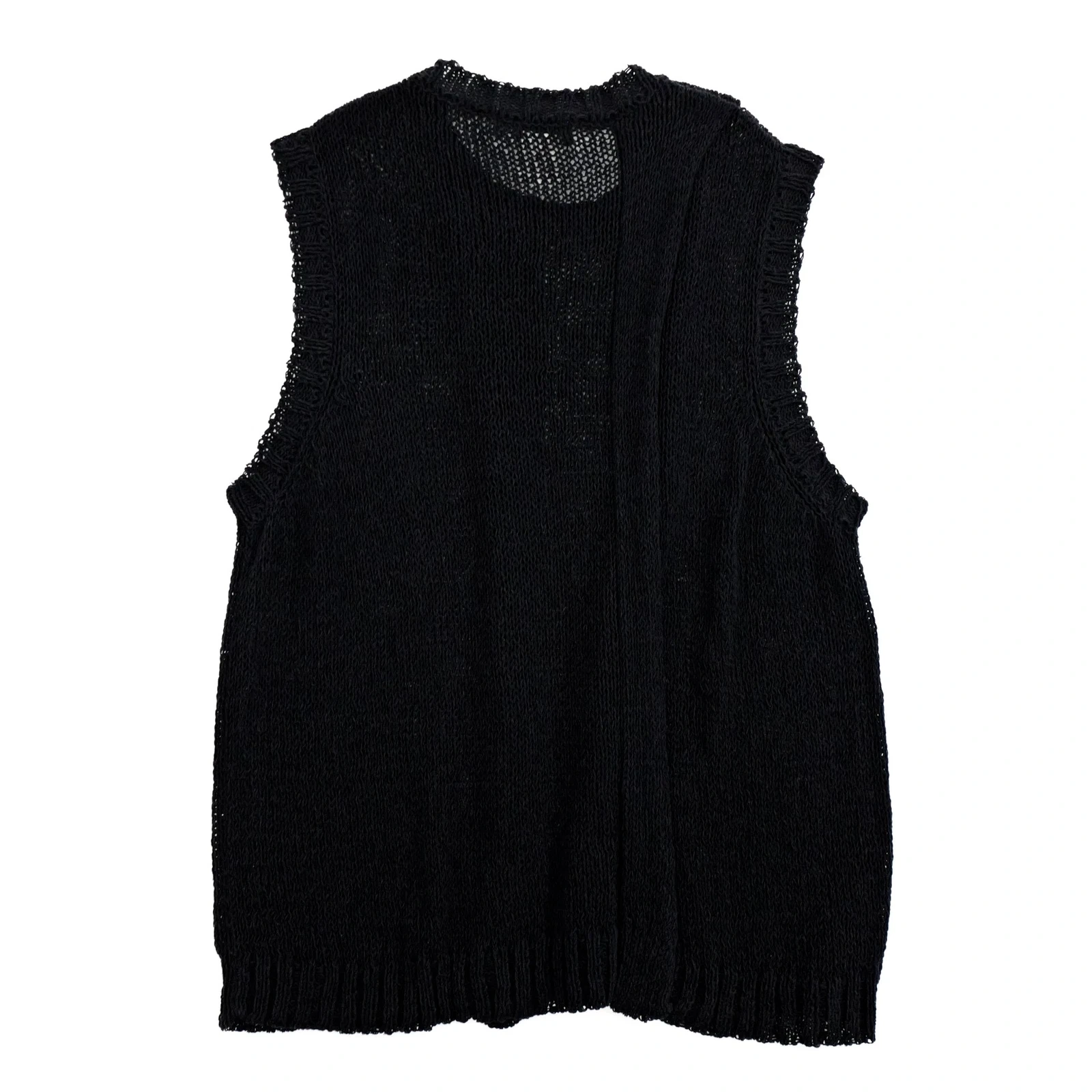 YOHJI YAMAMOTO Gilet Noir vintage, passéist — photo 14