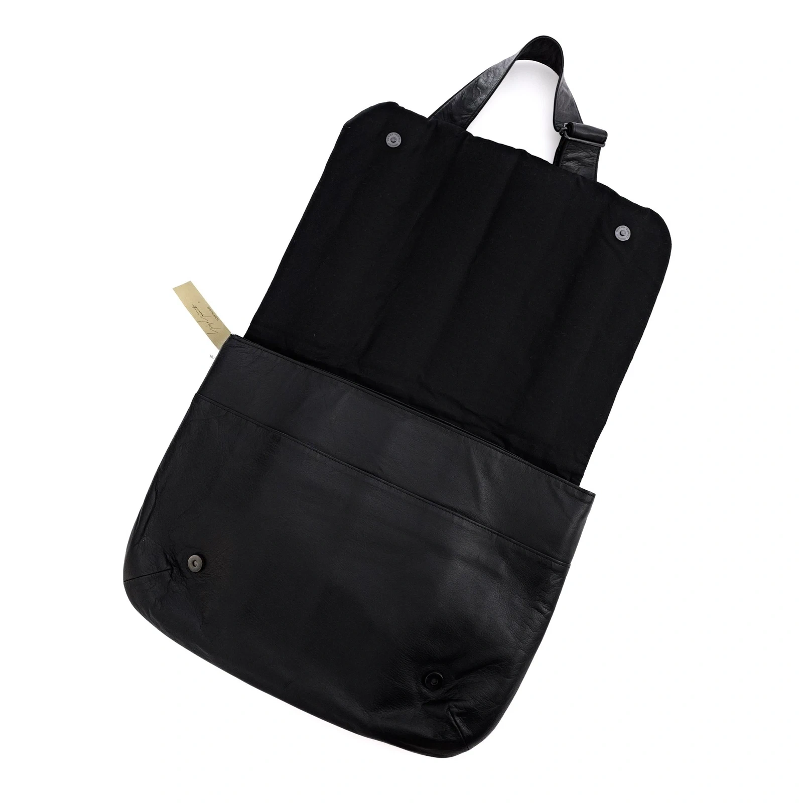 YOHJI YAMAMOTO Cartable en cuir Noir vintage, passéist — photo 8