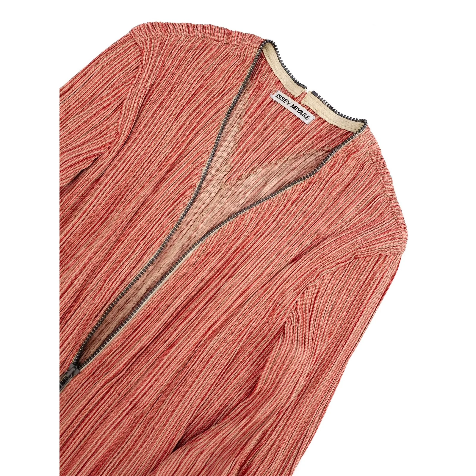 ISSEY MIYAKE Veste longue Orange vintage, passéist — photo 2