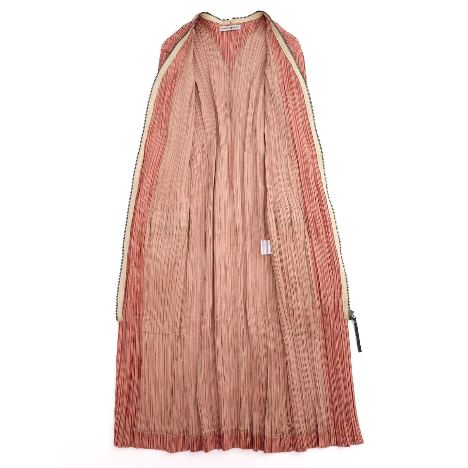 ISSEY MIYAKE Veste longue Orange vintage, passéist — photo 9