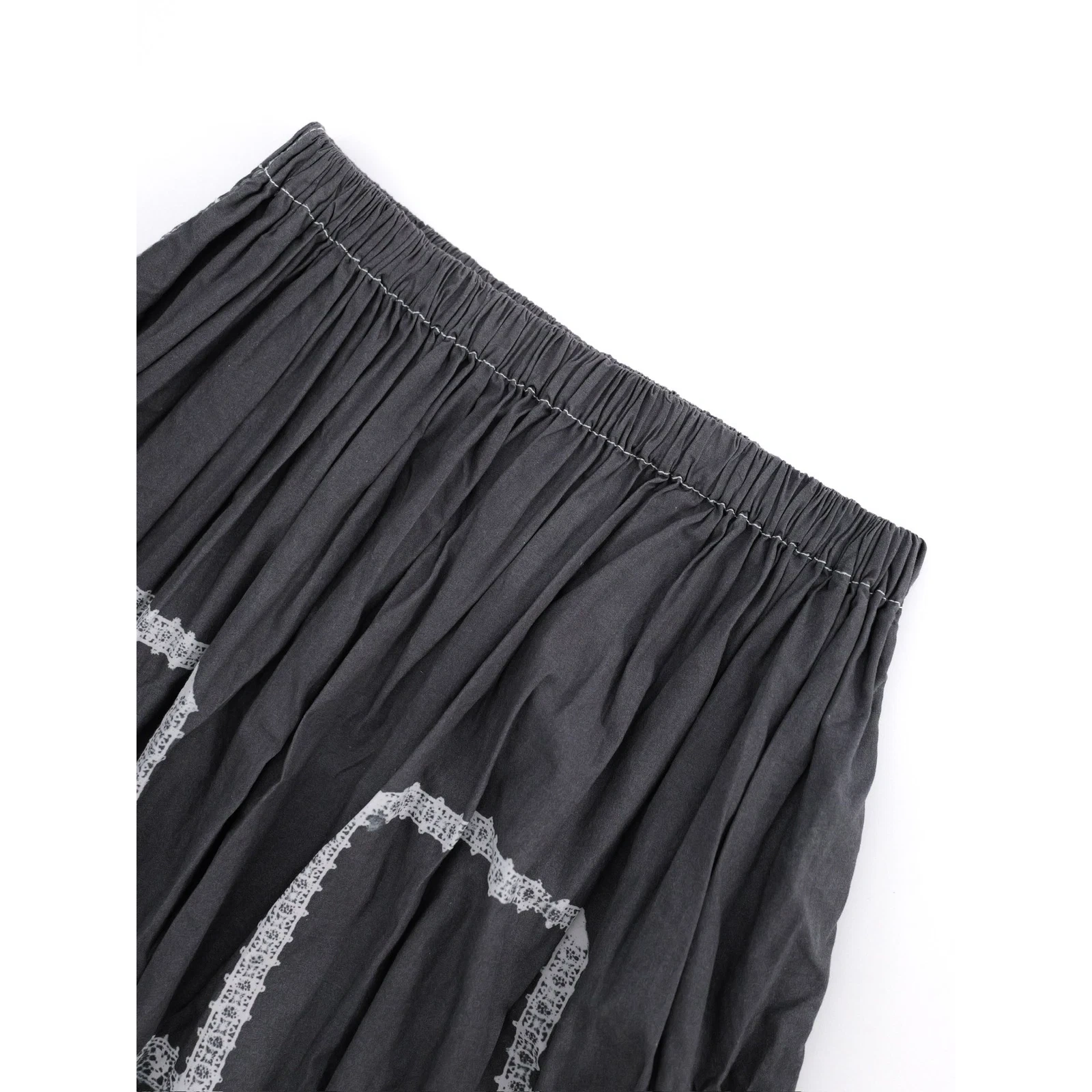 COMME DES GARÇONS Jupe mi-longue Anthracite vintage, passéist — photo 2
