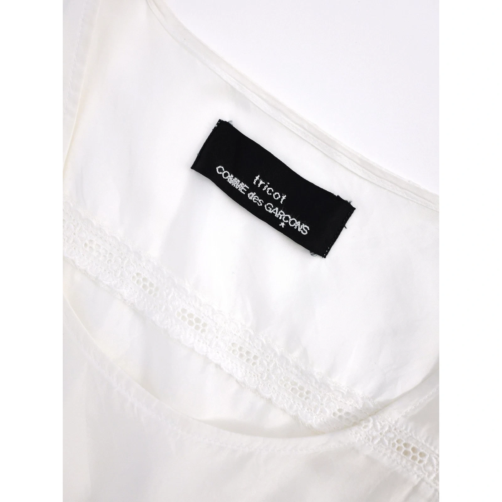 COMME DES GARÇONS Robe mi-longue Blanc vintage, passéist — photo 3