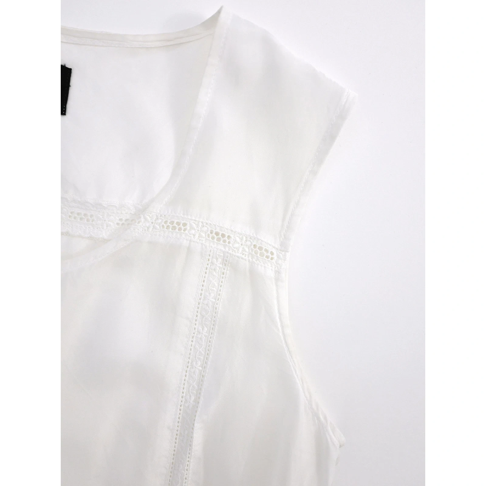 COMME DES GARÇONS Robe mi-longue Blanc vintage, passéist — photo 4