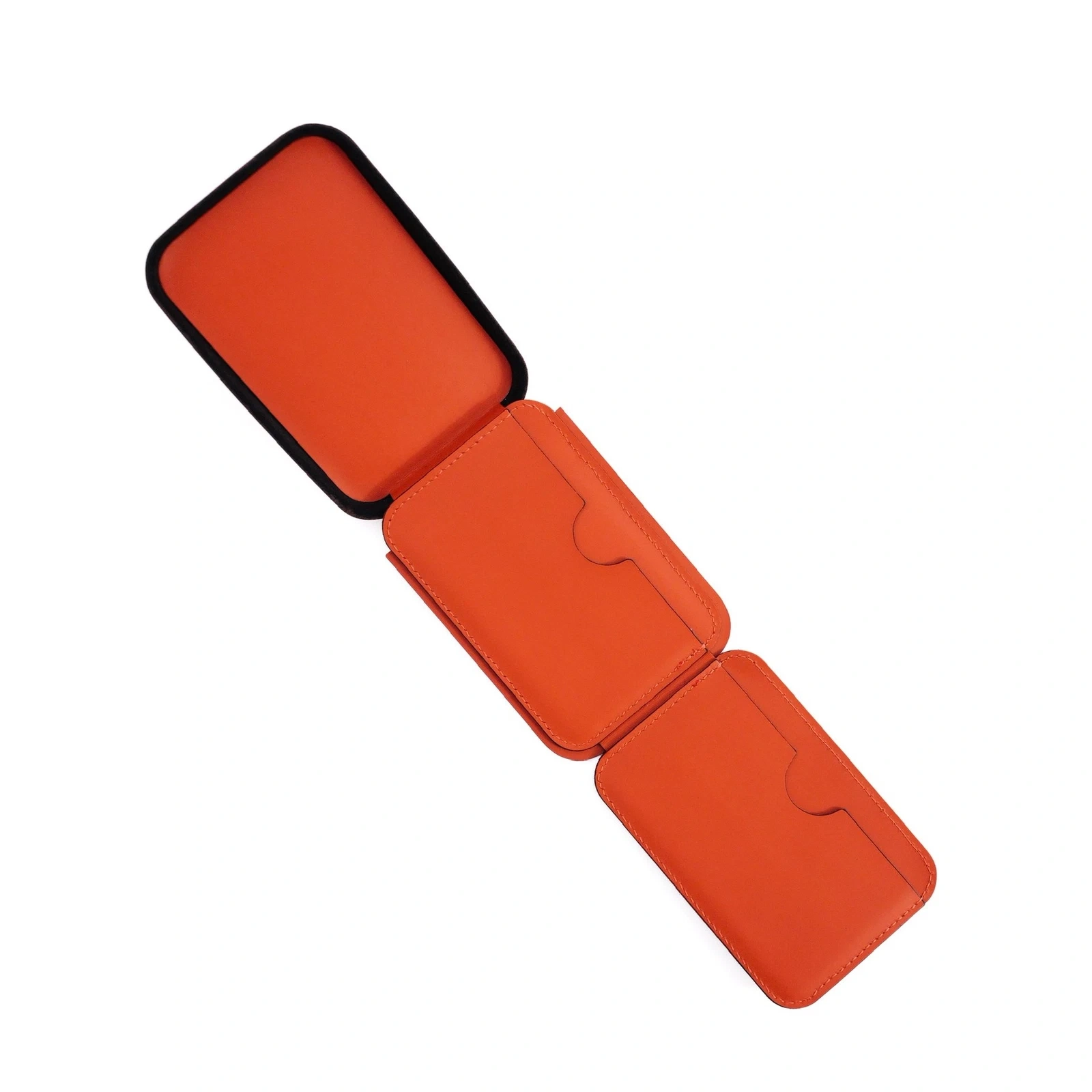 ISSEY MIYAKE Petite maroquinerie en cuir Orange vintage, passéist — photo 7