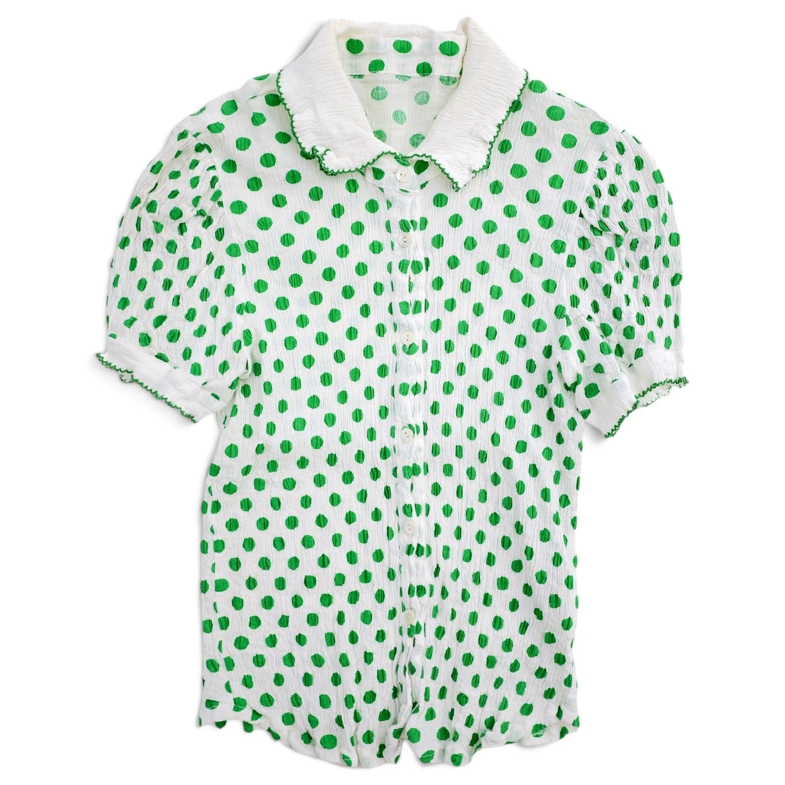 TSUMORI CHISATO Blouse Vert vintage, passéist — photo 1