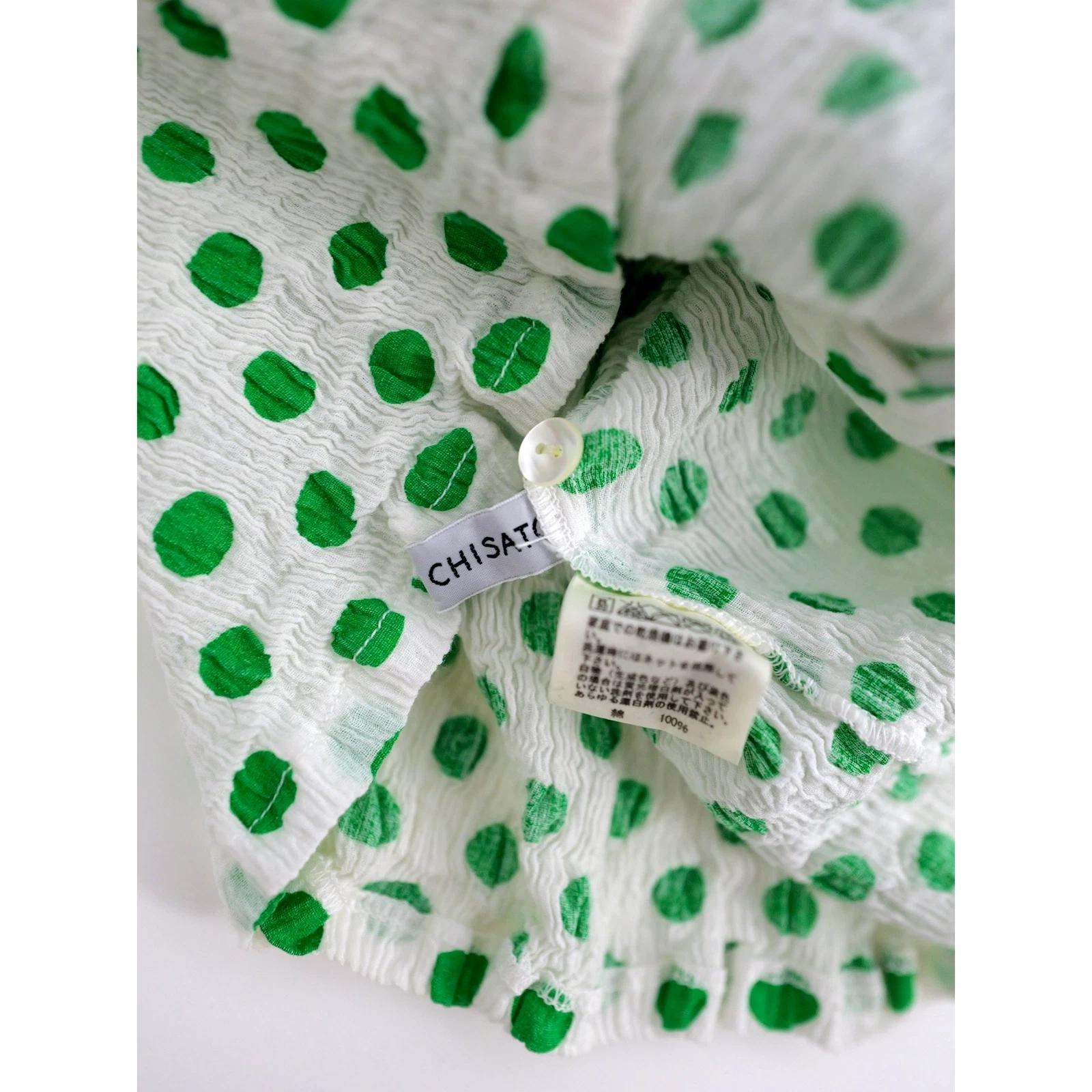 TSUMORI CHISATO Blouse Vert vintage, passéist — photo 11