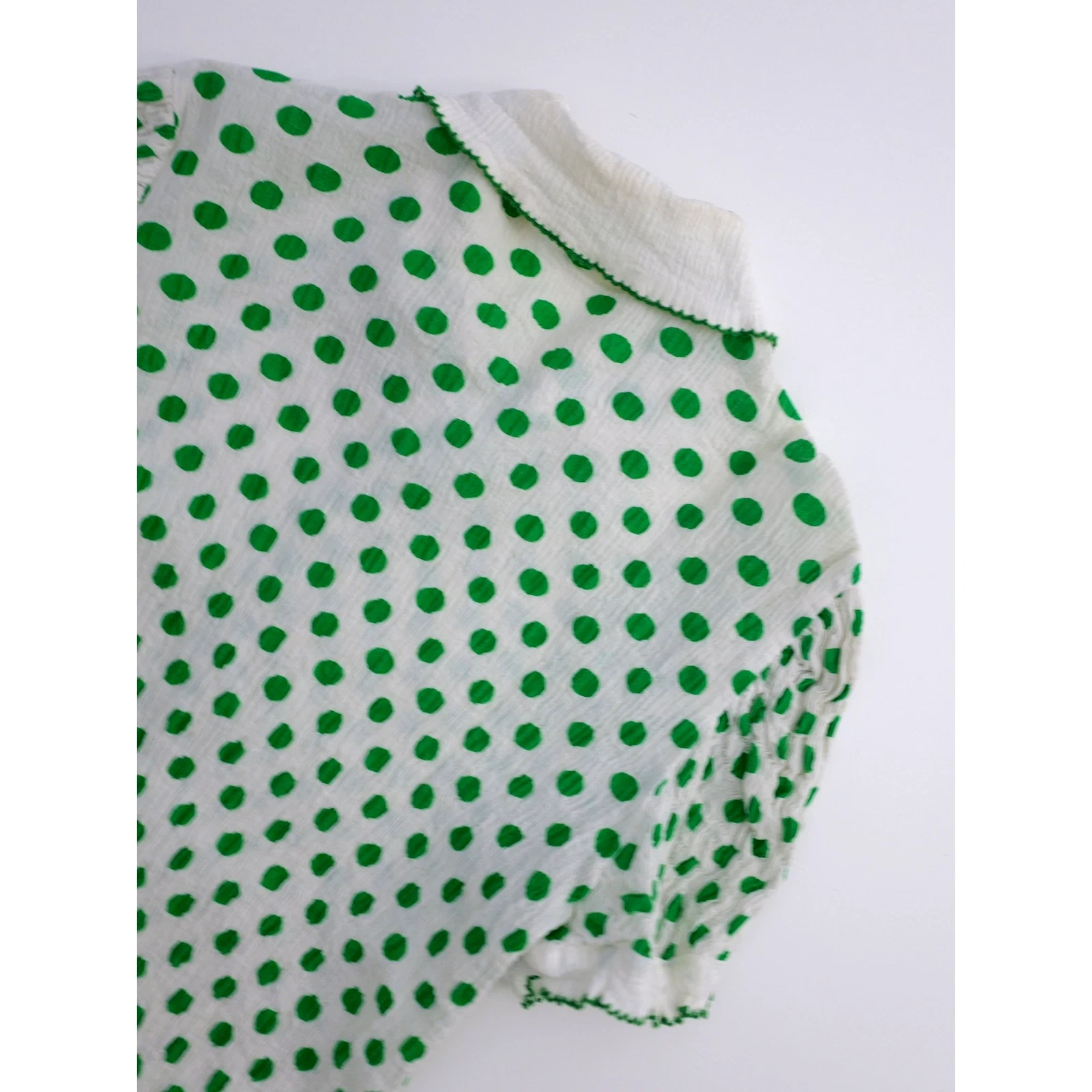 TSUMORI CHISATO Blouse Vert vintage, passéist — photo 15
