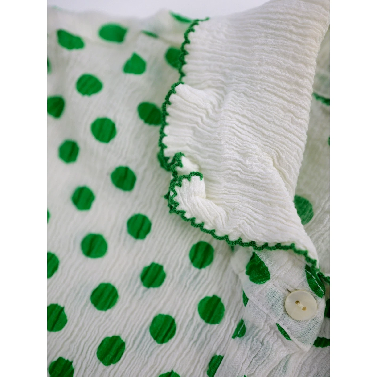 TSUMORI CHISATO Blouse Vert vintage, passéist — photo 5