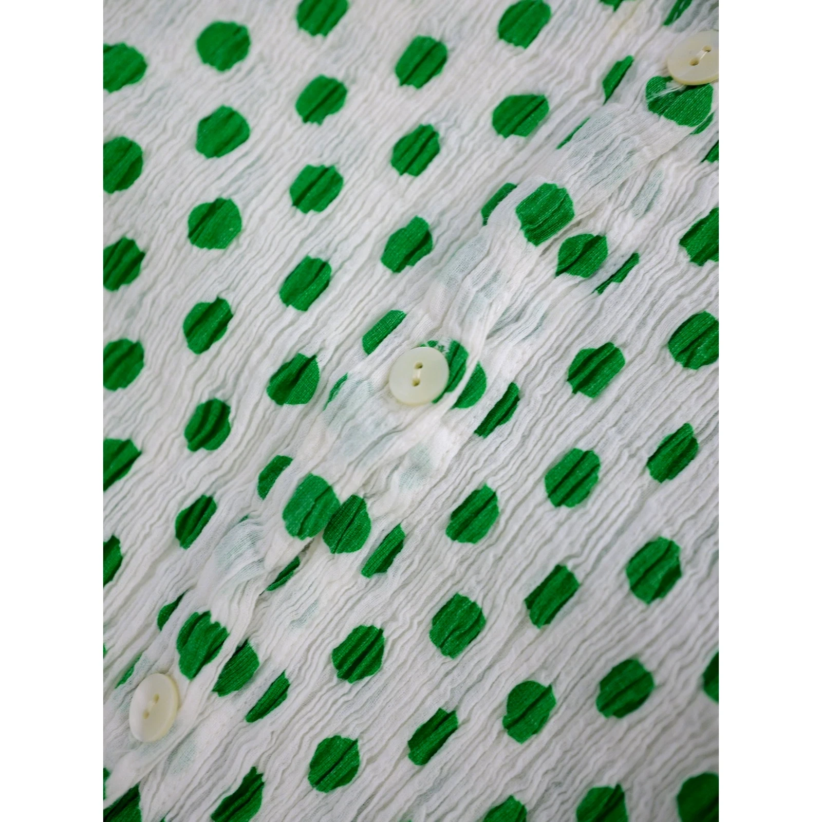 TSUMORI CHISATO Blouse Vert vintage, passéist — photo 7